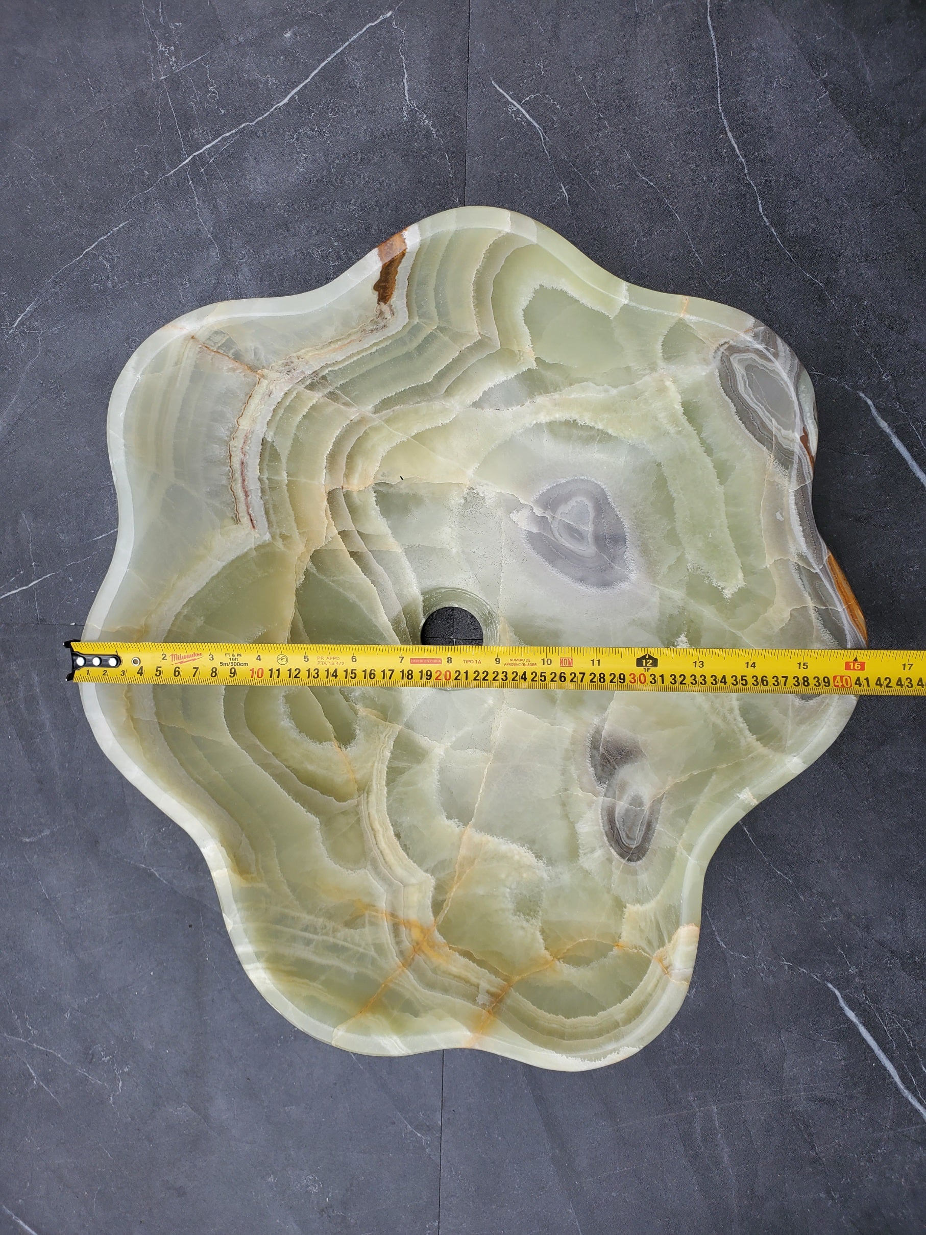 S30_13 Onyx Stone Vessel Bathroom Sink