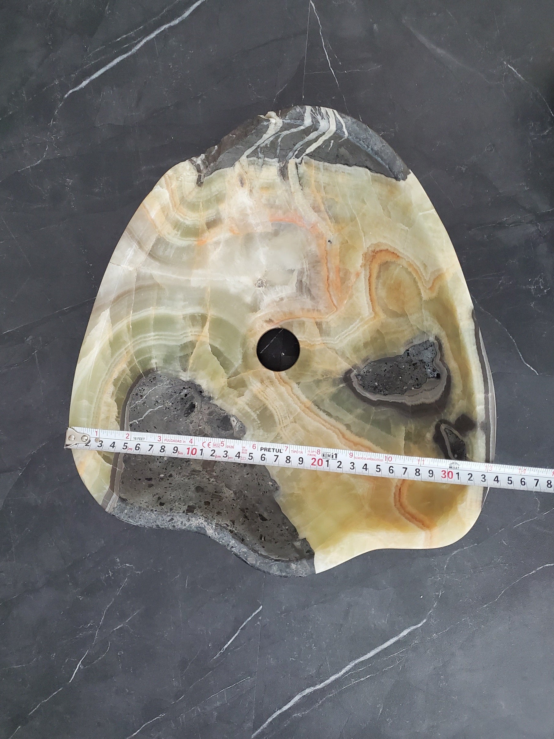 S28_26 Onyx Stone Vessel Bathroom Sink