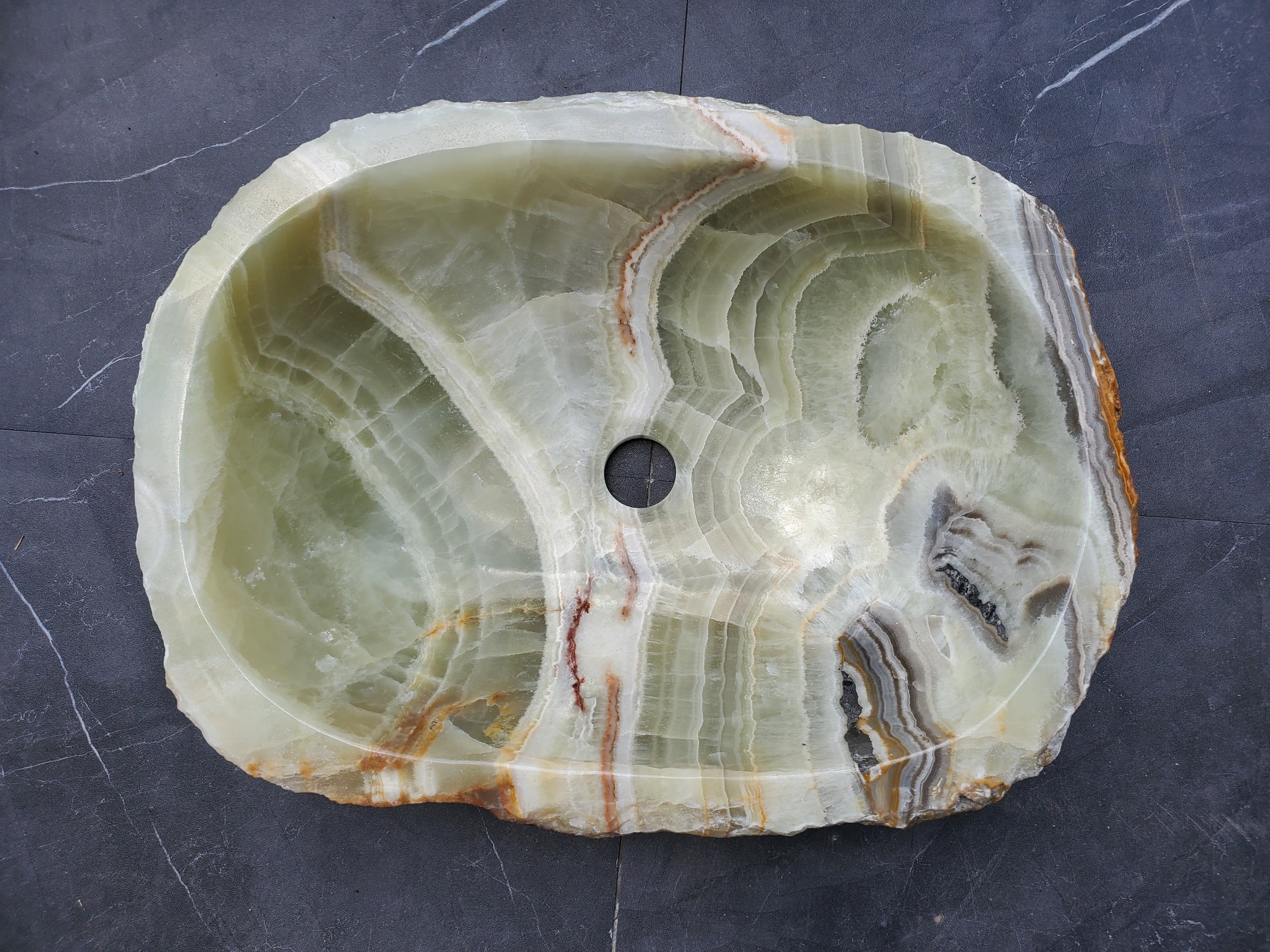 S29_20 Onyx Stone Vessel Bathroom Sink
