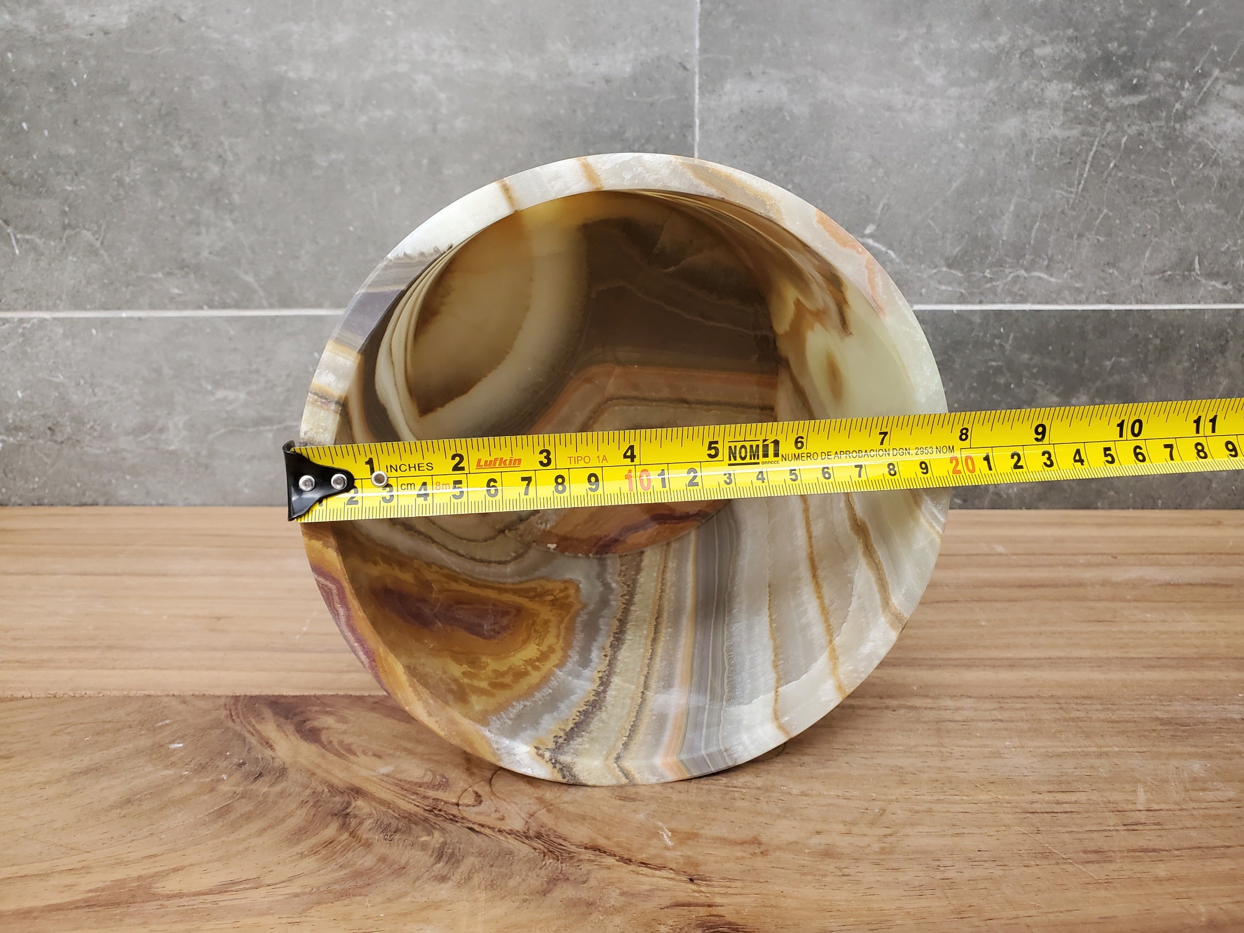 WB_18RD Onyx Stone Waste Basket