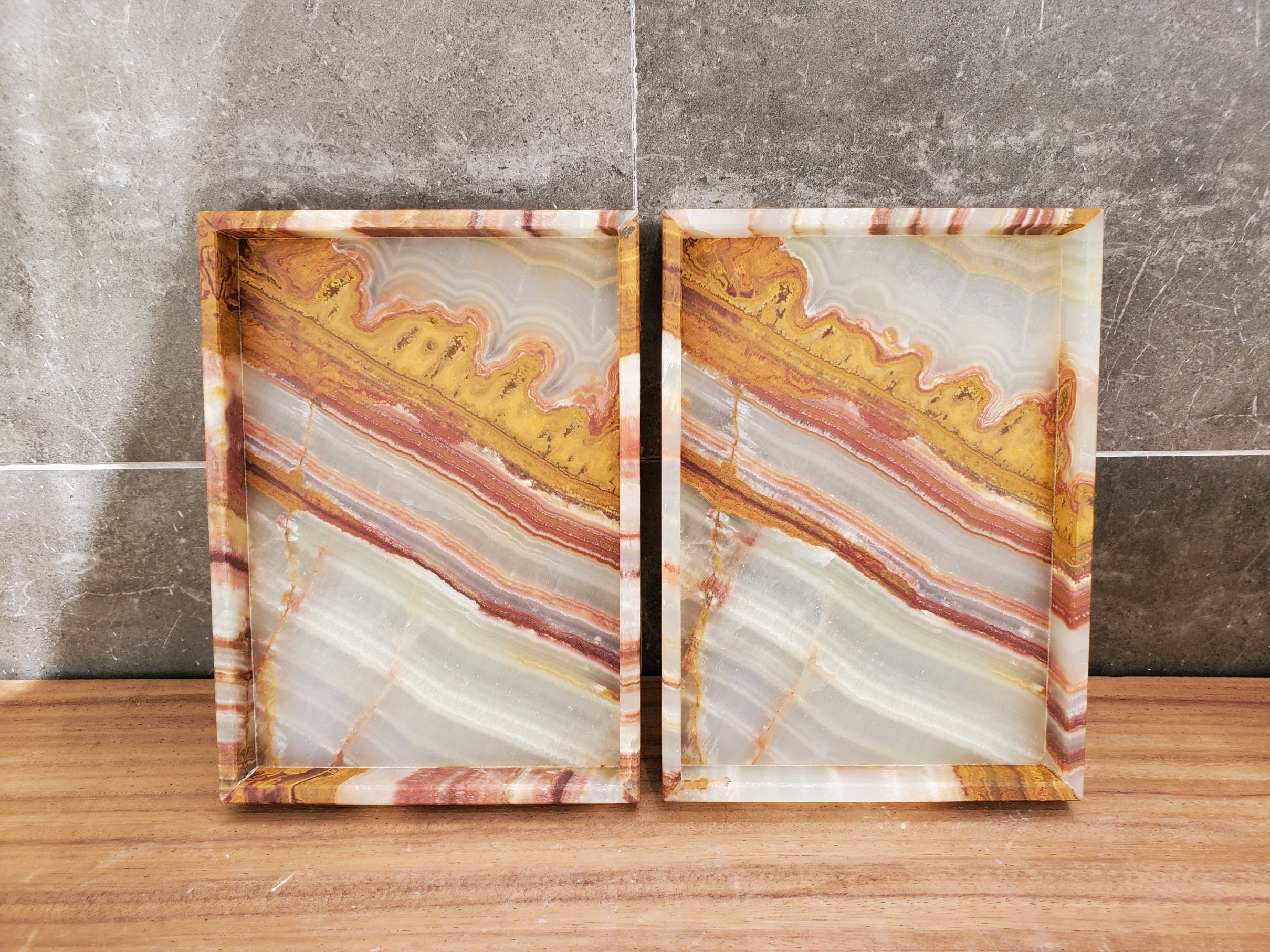 TRAY08 Green Onyx Stone Tray, Jewelry Organizer