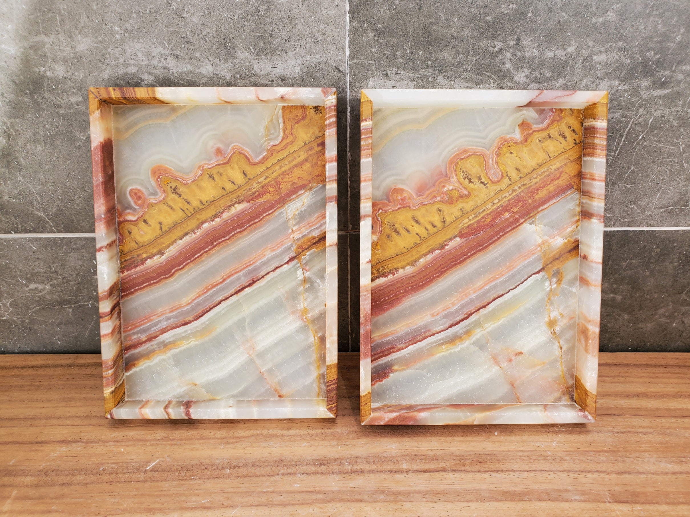 TRAY08 Green Onyx Stone Tray, Jewelry Organizer