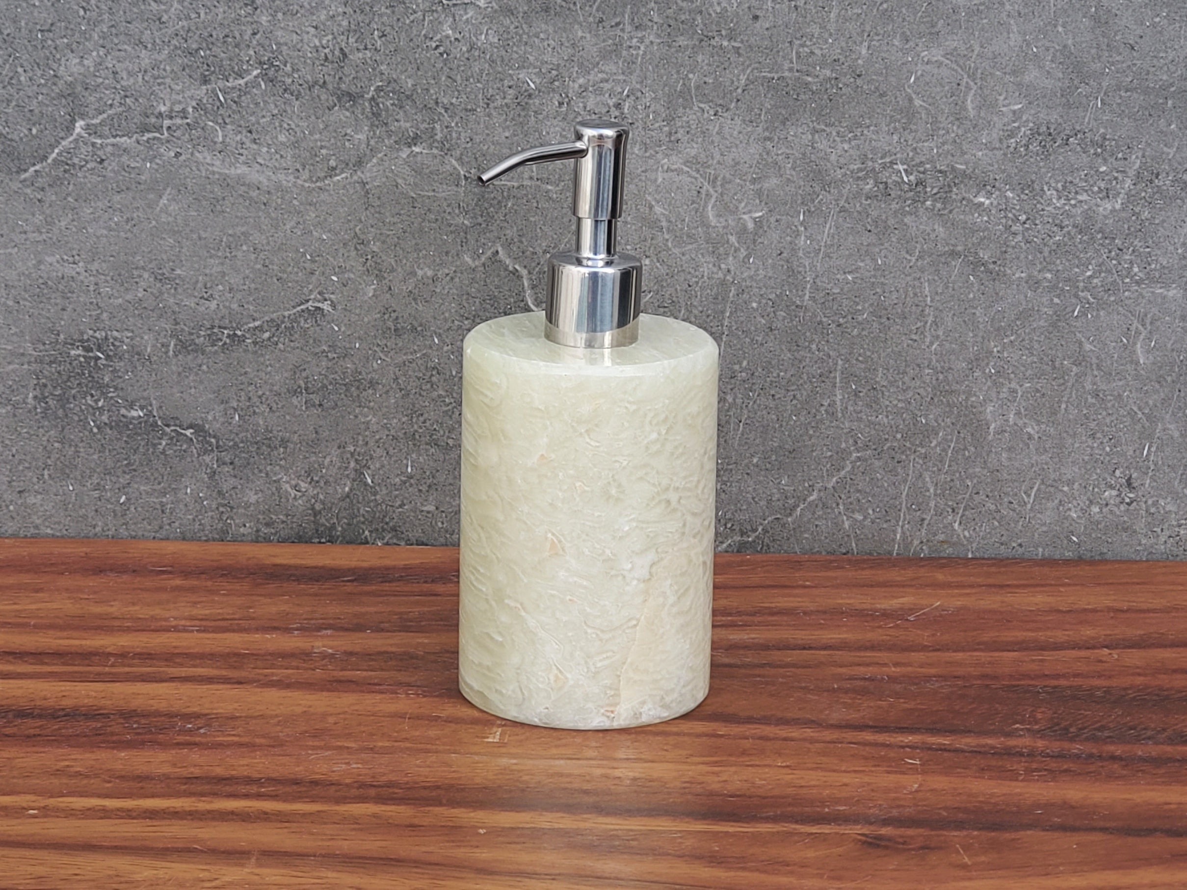 SD_57 Light Green and Gray Onyx Pump Dispenser Bottle