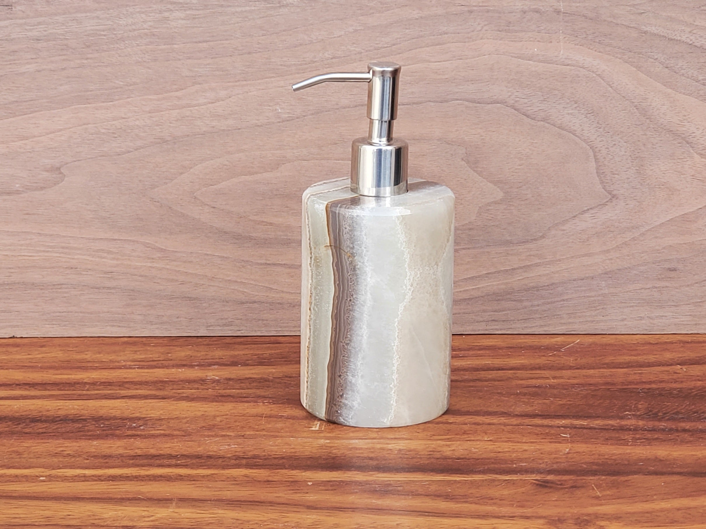 SD_57 Light Green and Gray Onyx Pump Dispenser Bottle