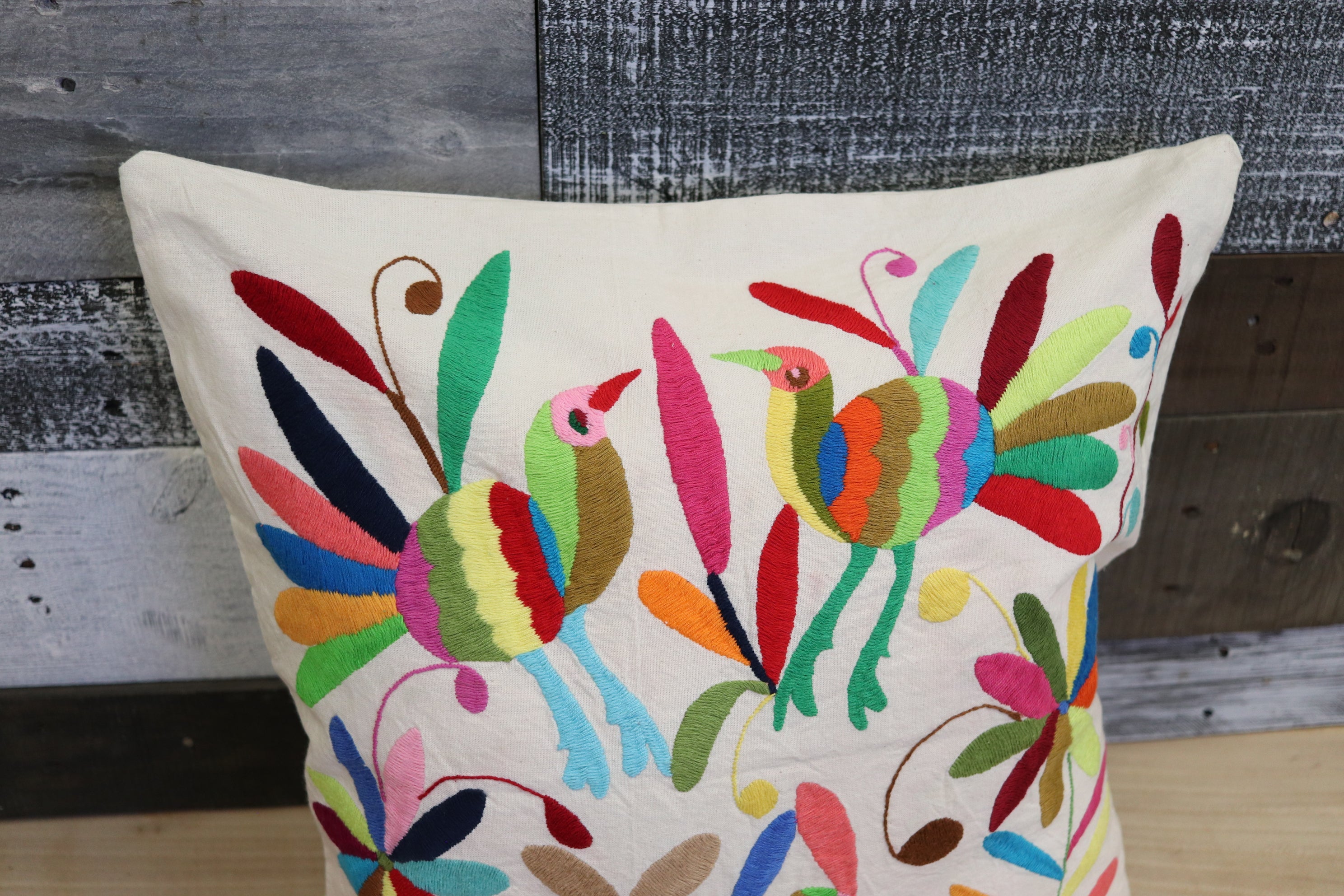 17" x 17" Otomi Tenango Pillow Cover Tenango Decor Home Pillow Covers