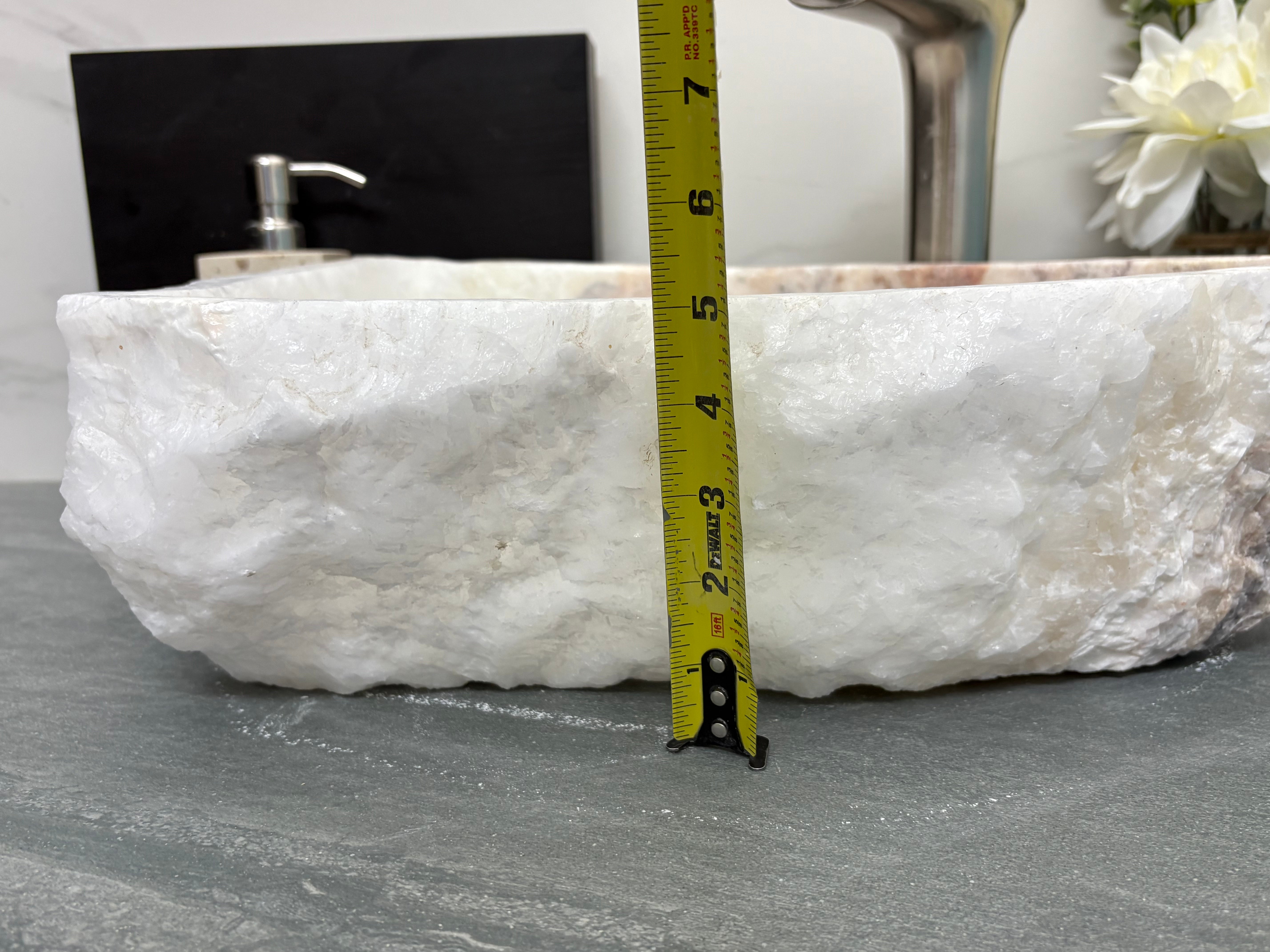 S12_21 Onyx Stone Vessel Bathroom Sink