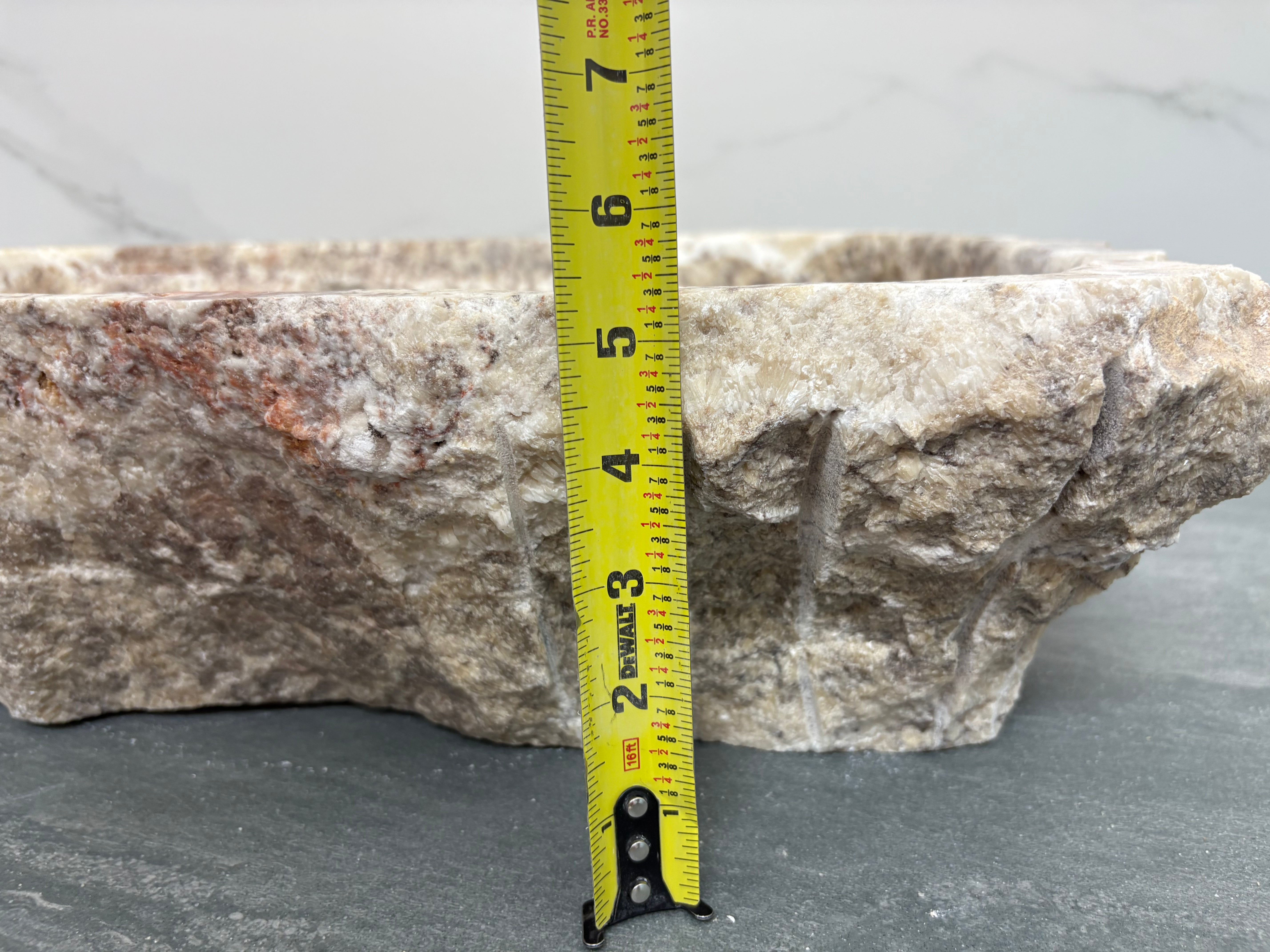 S15_04 Onyx Stone Vessel bathroom Sink - 19 x 15.5 inch