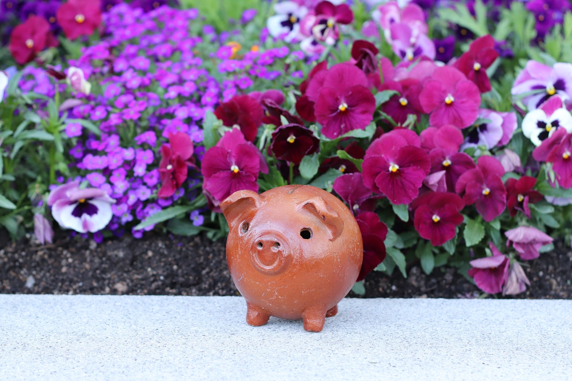 Ceramic Piggy Smash Bank, 5 x 5 x 5 inches-Glazed Glazed Piggies