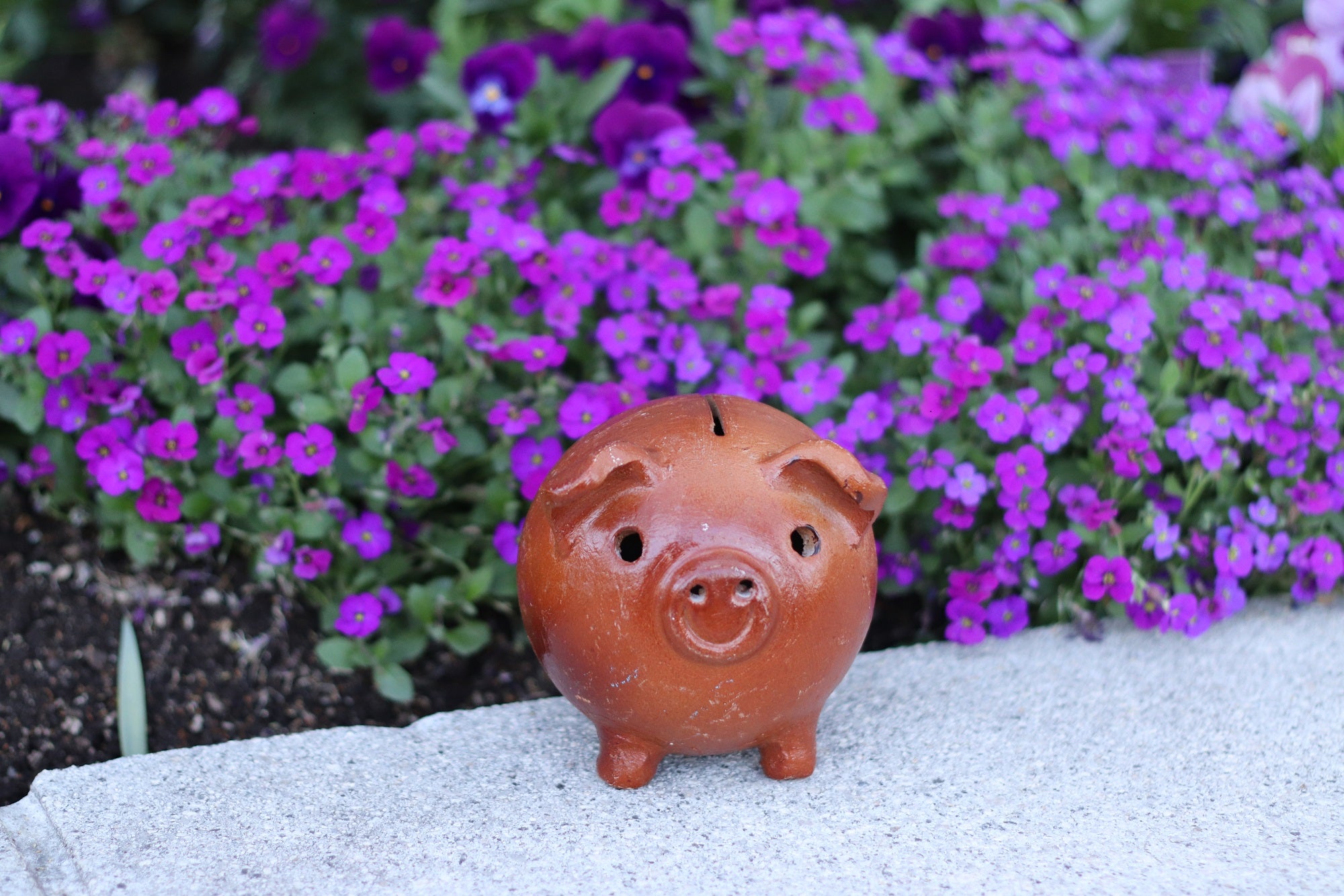 Ceramic Piggy Smash Bank, 5 x 5 x 5 inches-Glazed Glazed Piggies