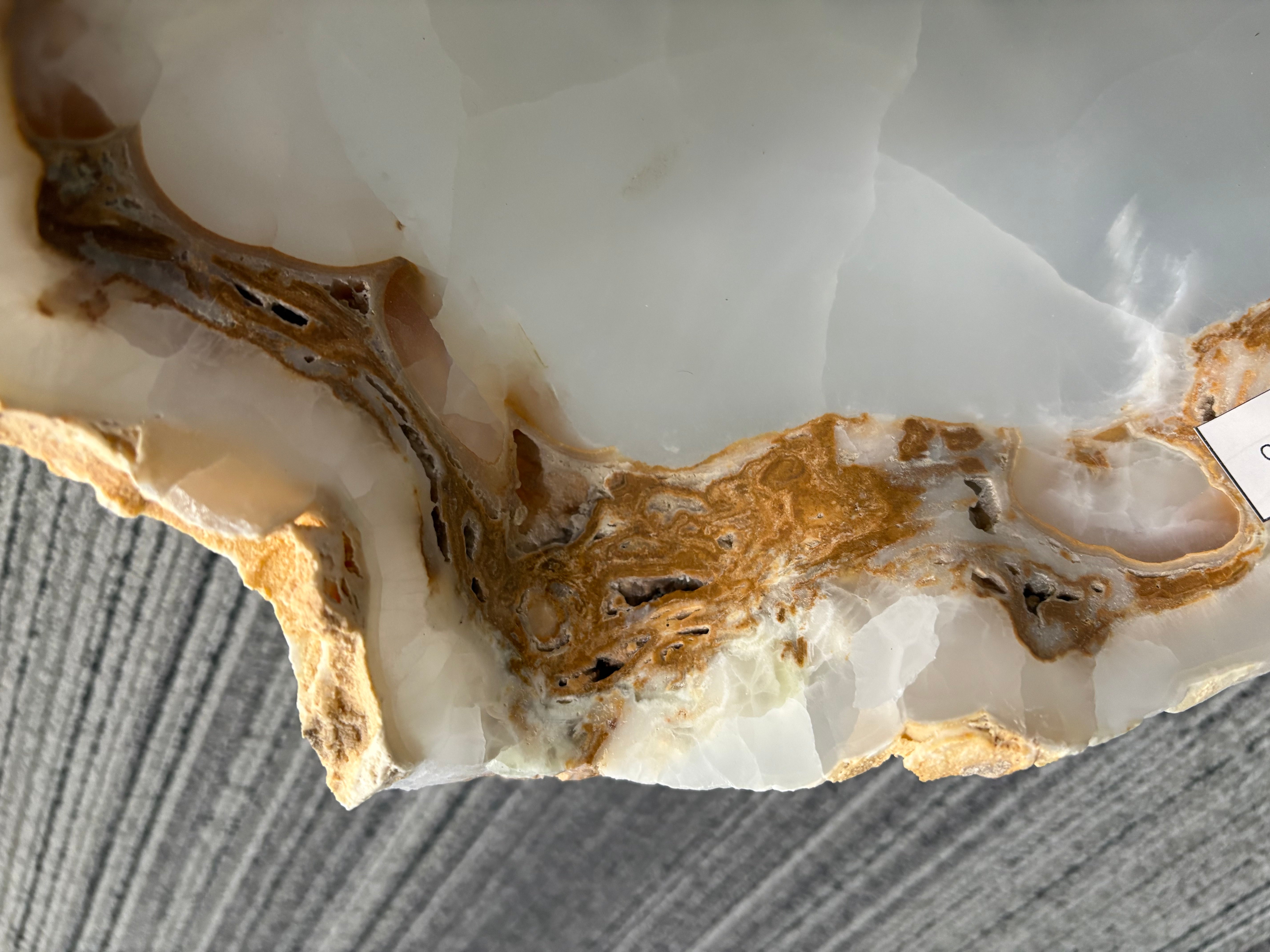 S16_17 Onyx Stone Vessel Bathroom Sink - 17 x 14 inch