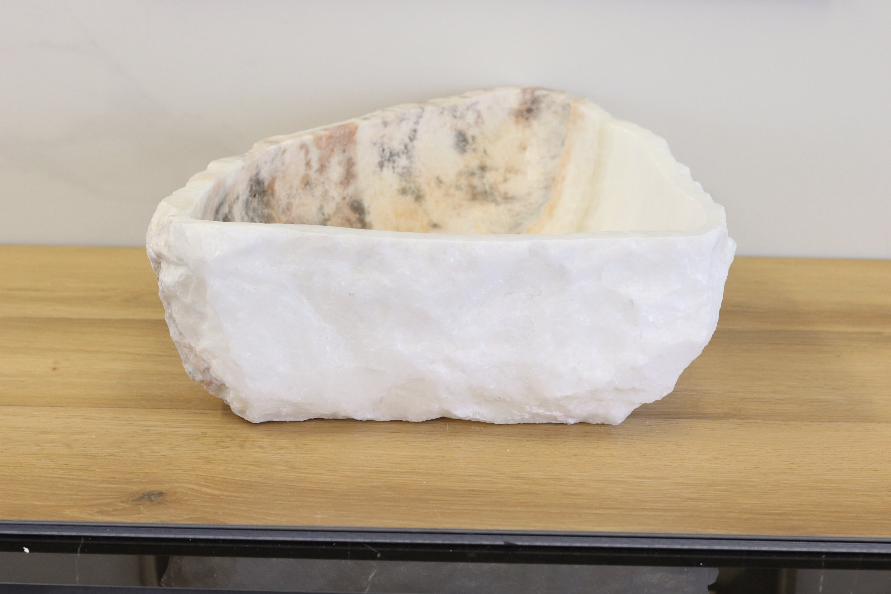 S12_21 Onyx Stone Vessel Bathroom Sink - 18.5 x 15 Inch