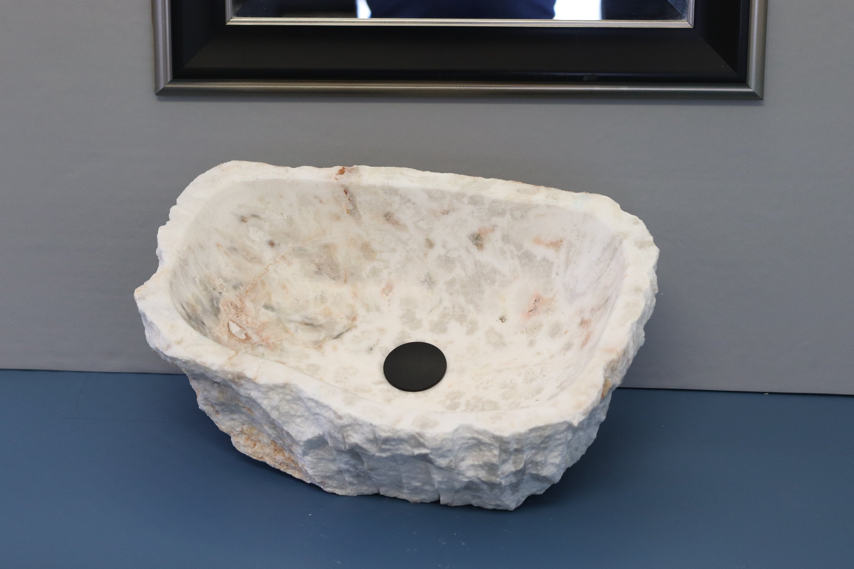 S13_01 Onyx Stone Vessel Bathroom Sink - 17.5 x 12.5 inch