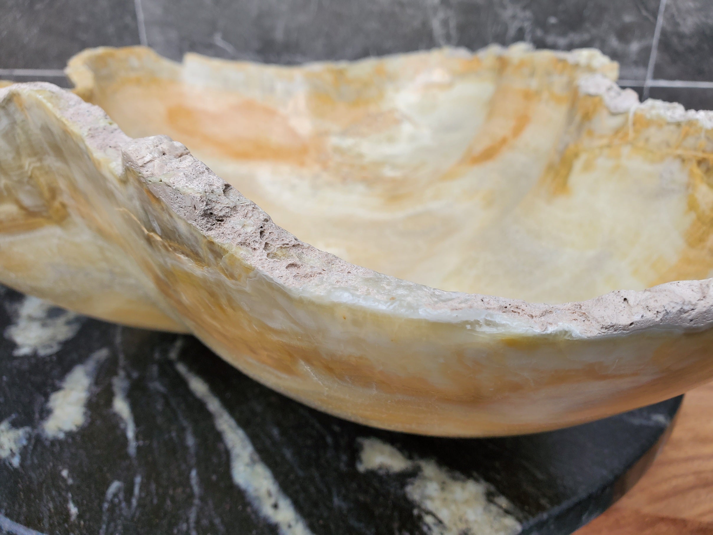 S30_15 Onyx Stone Vessel Bathroom Sink