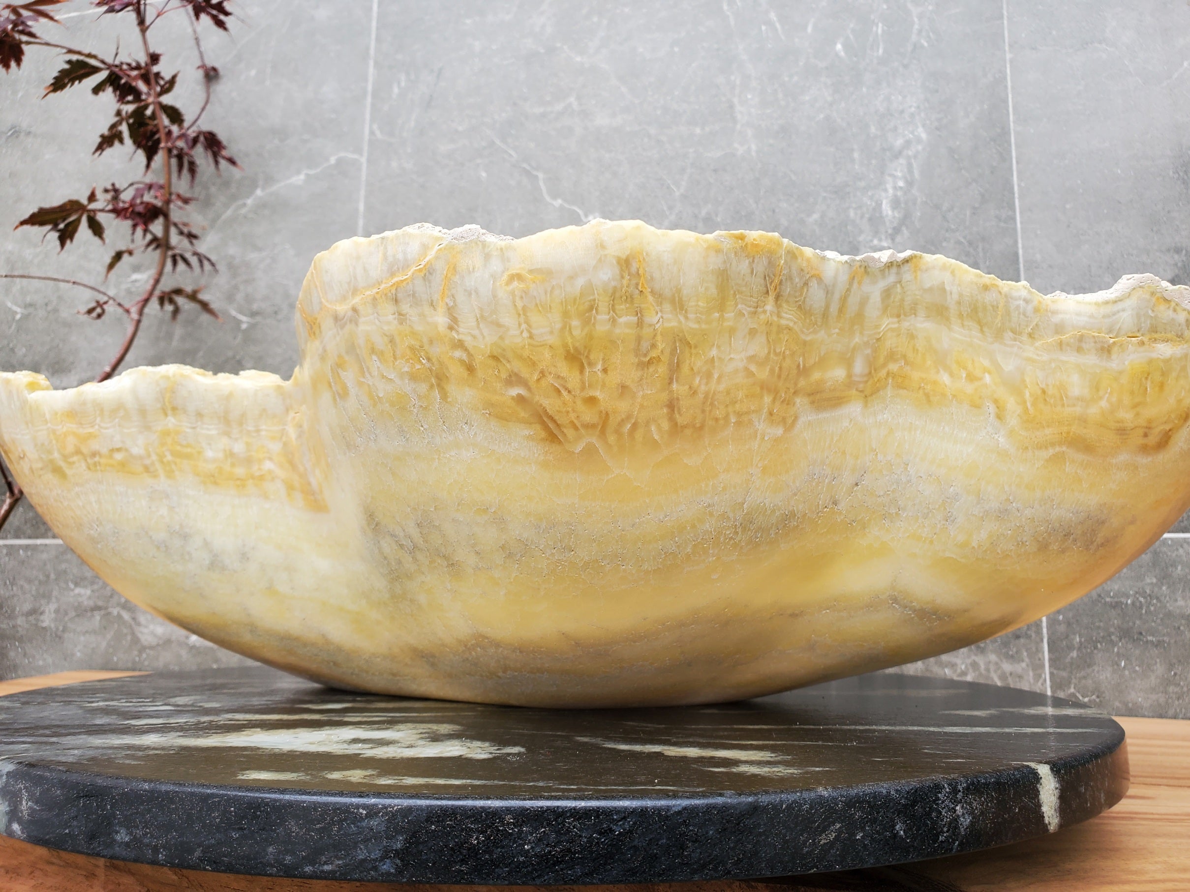 S30_15 Onyx Stone Vessel Bathroom Sink