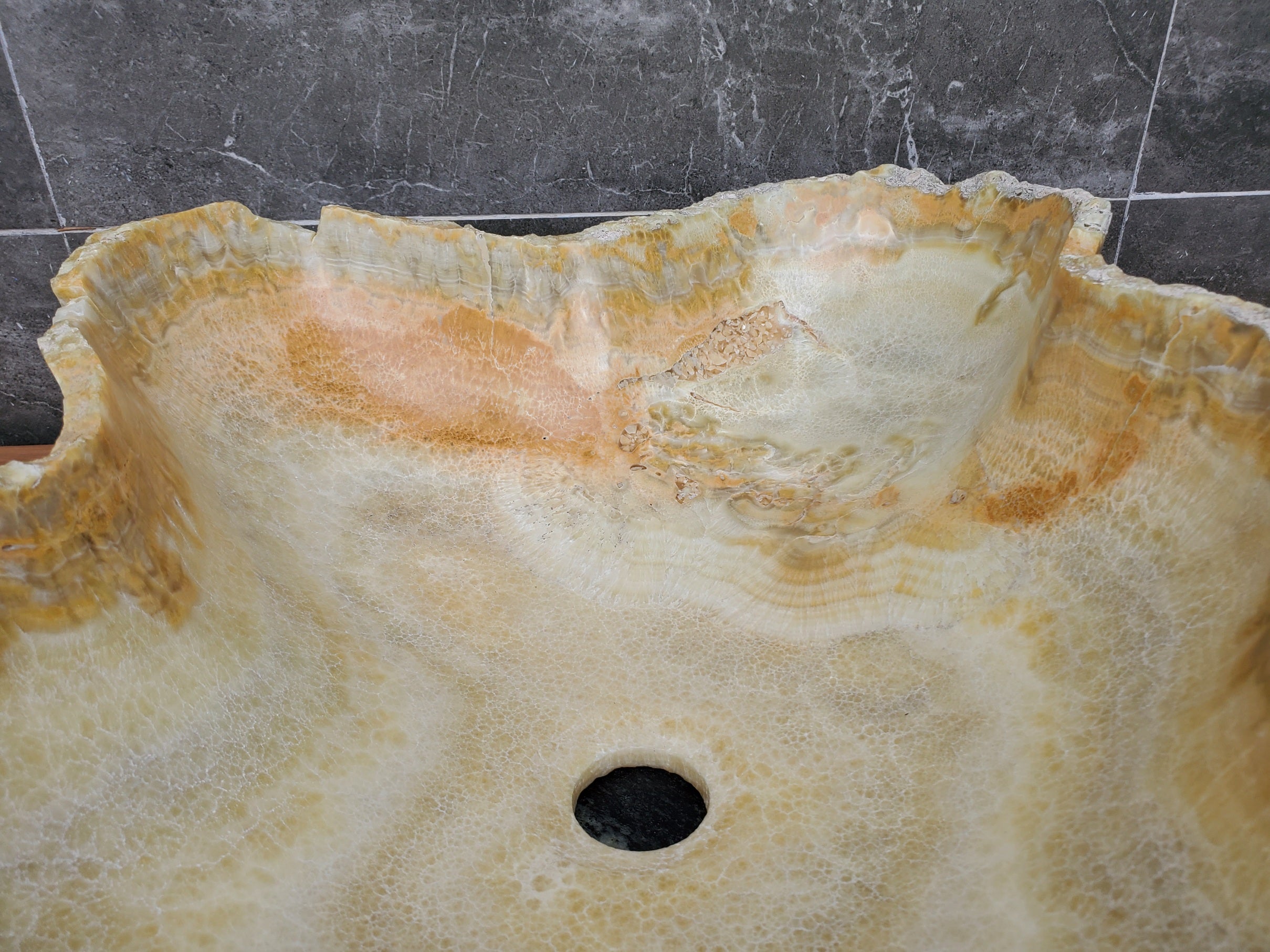 S30_15 Onyx Stone Vessel Bathroom Sink