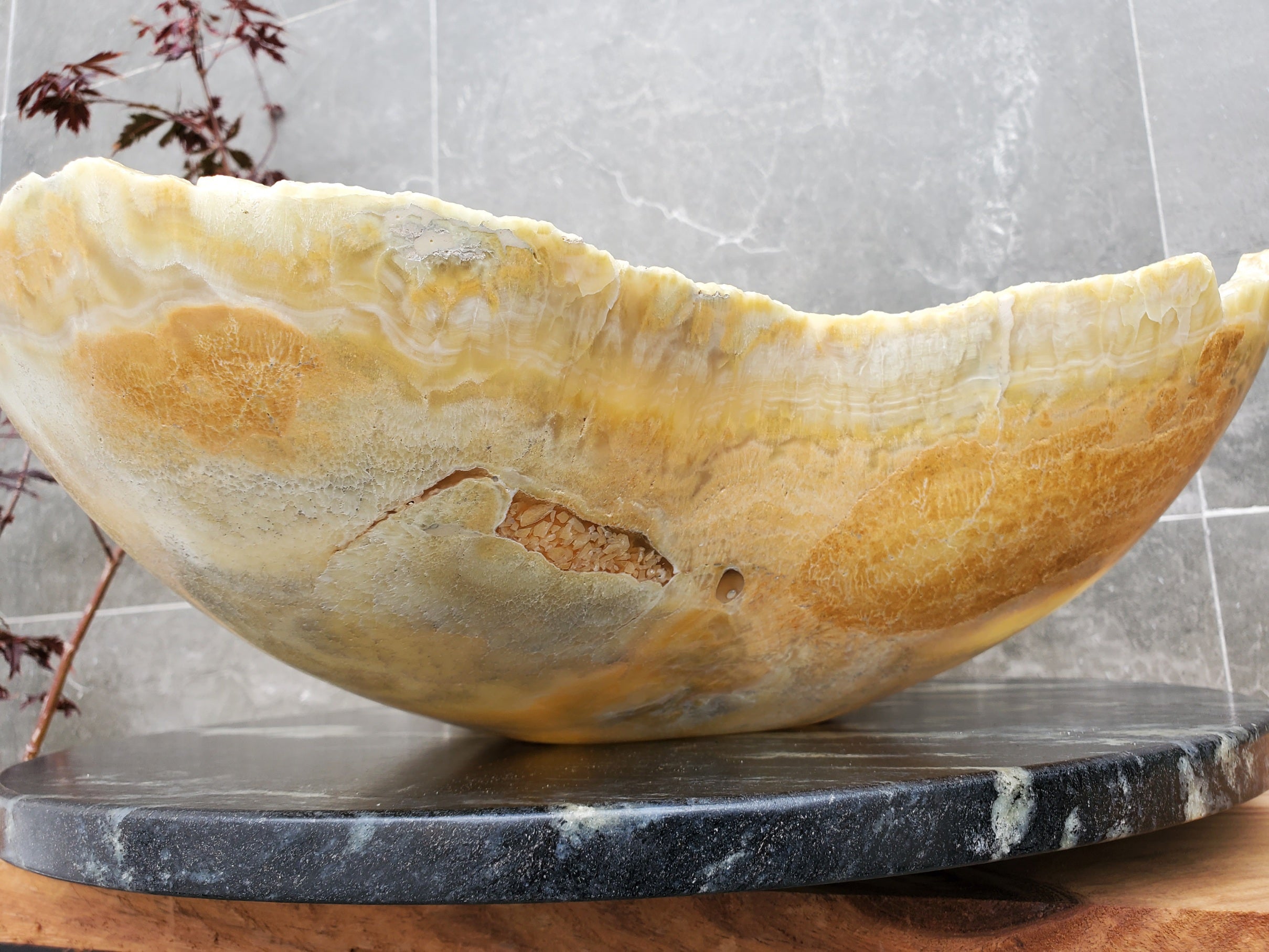 S30_15 Onyx Stone Vessel Bathroom Sink