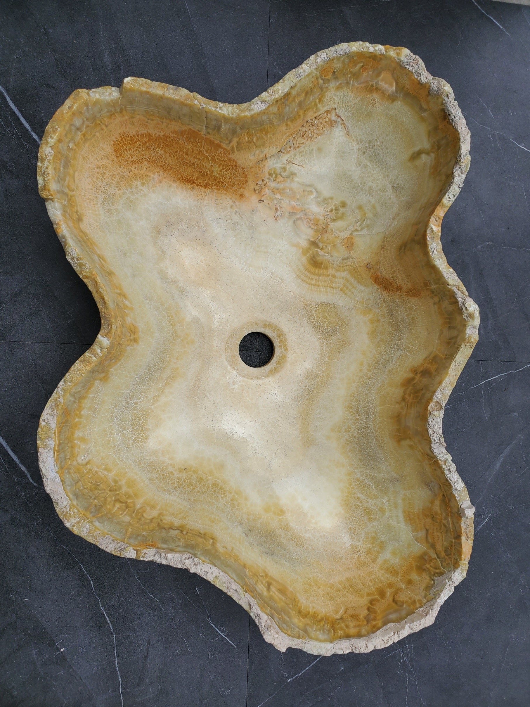 S30_15 Onyx Stone Vessel Bathroom Sink