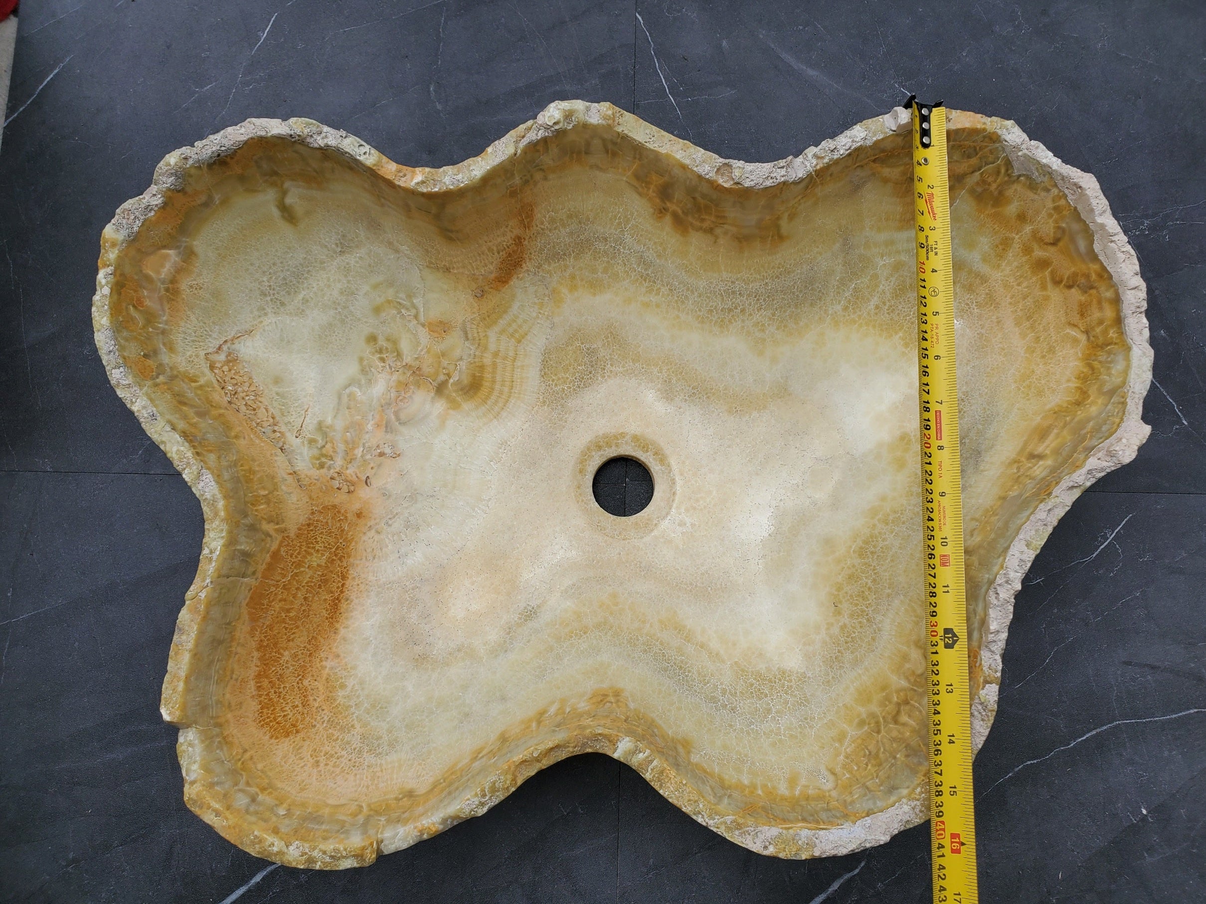 S30_15 Onyx Stone Vessel Bathroom Sink