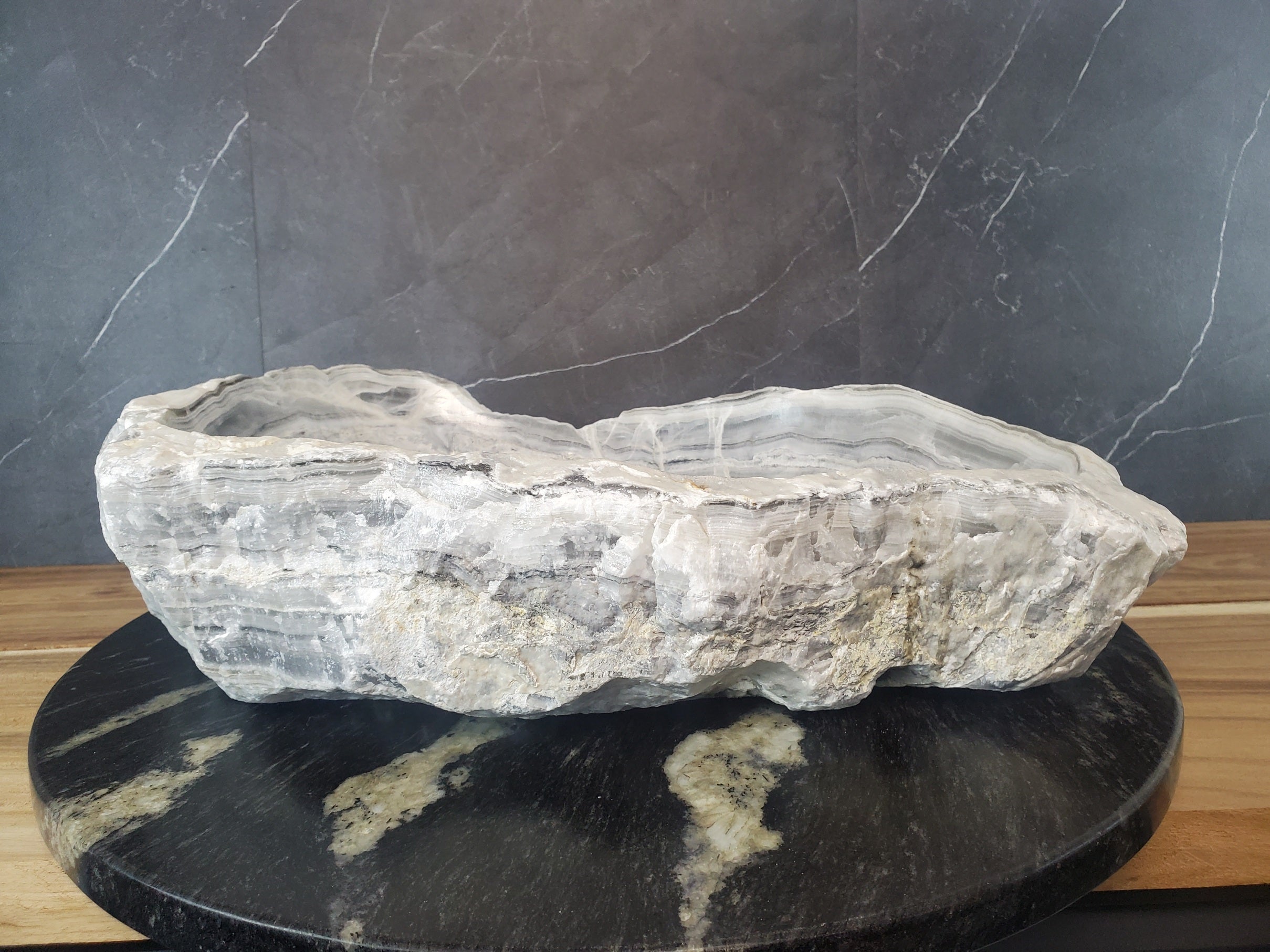 S27_23 Marble Stone Bathroom Vessel Sink - 18 x 12 inch