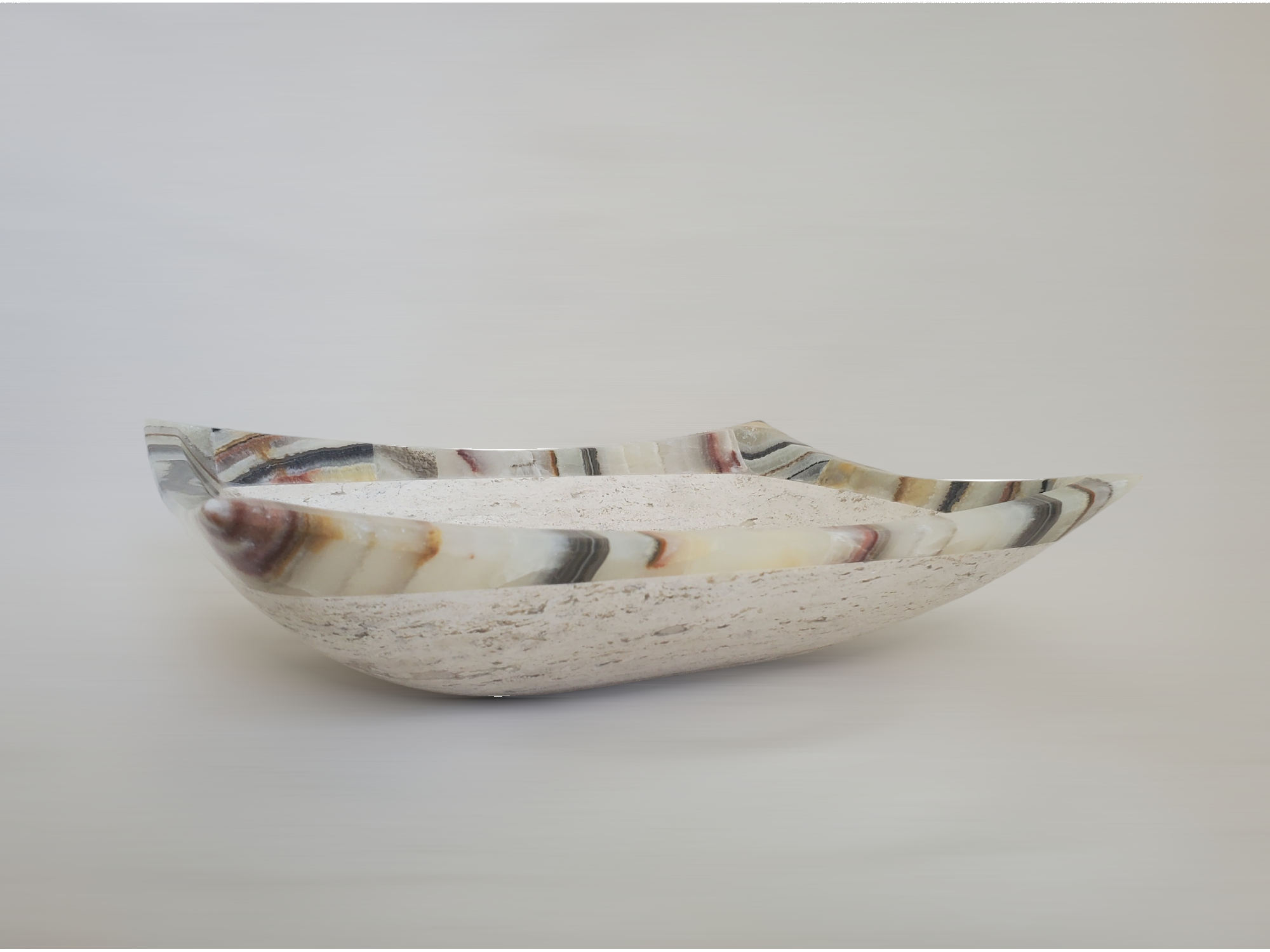 S21_20 Onyx Stone Bathroom Vessel Sink - 15.5 x 11.5 inch