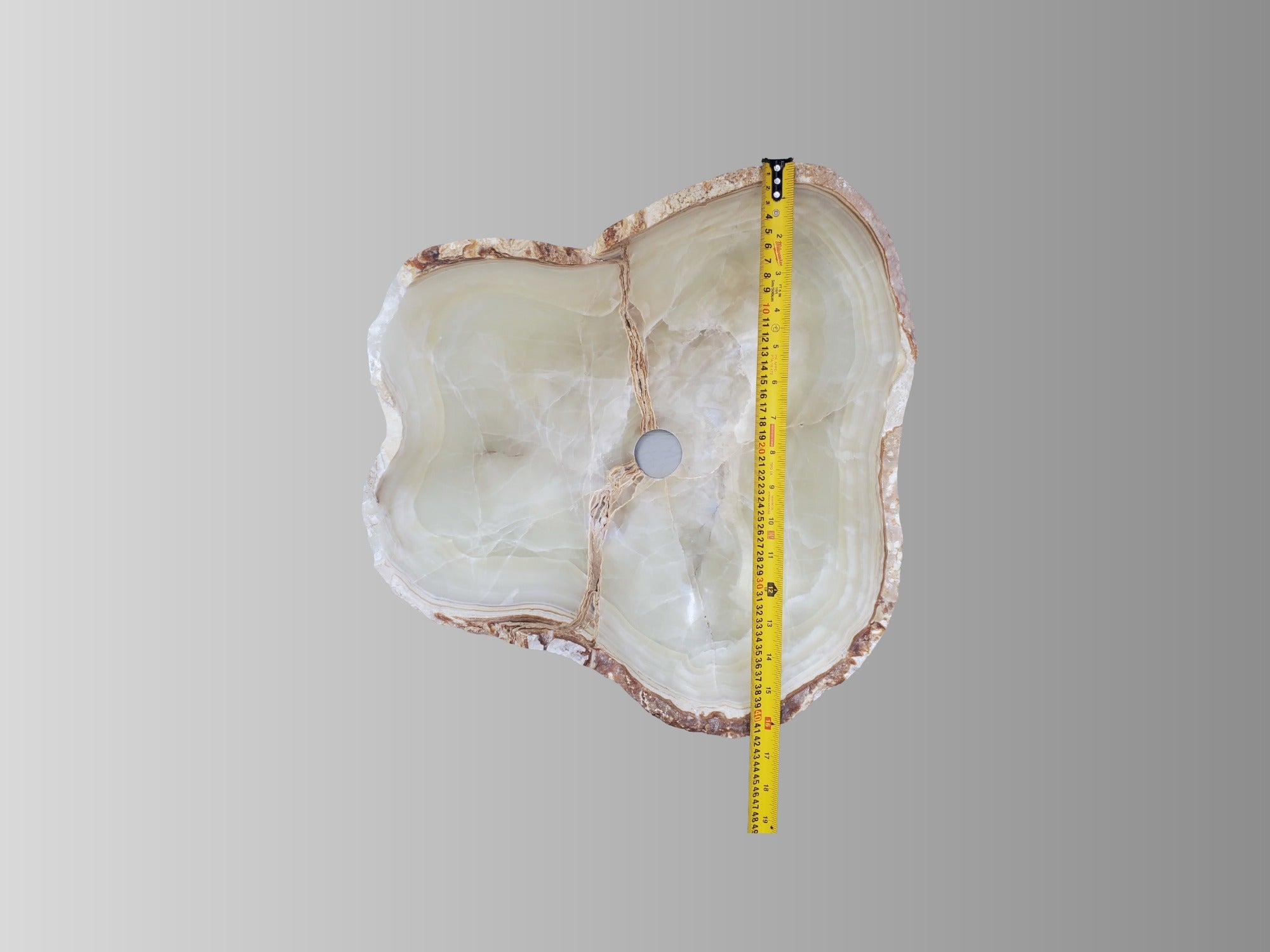 S23_05 Onyx Stone Bathroom Vessel Sink - 16 x 15 inch