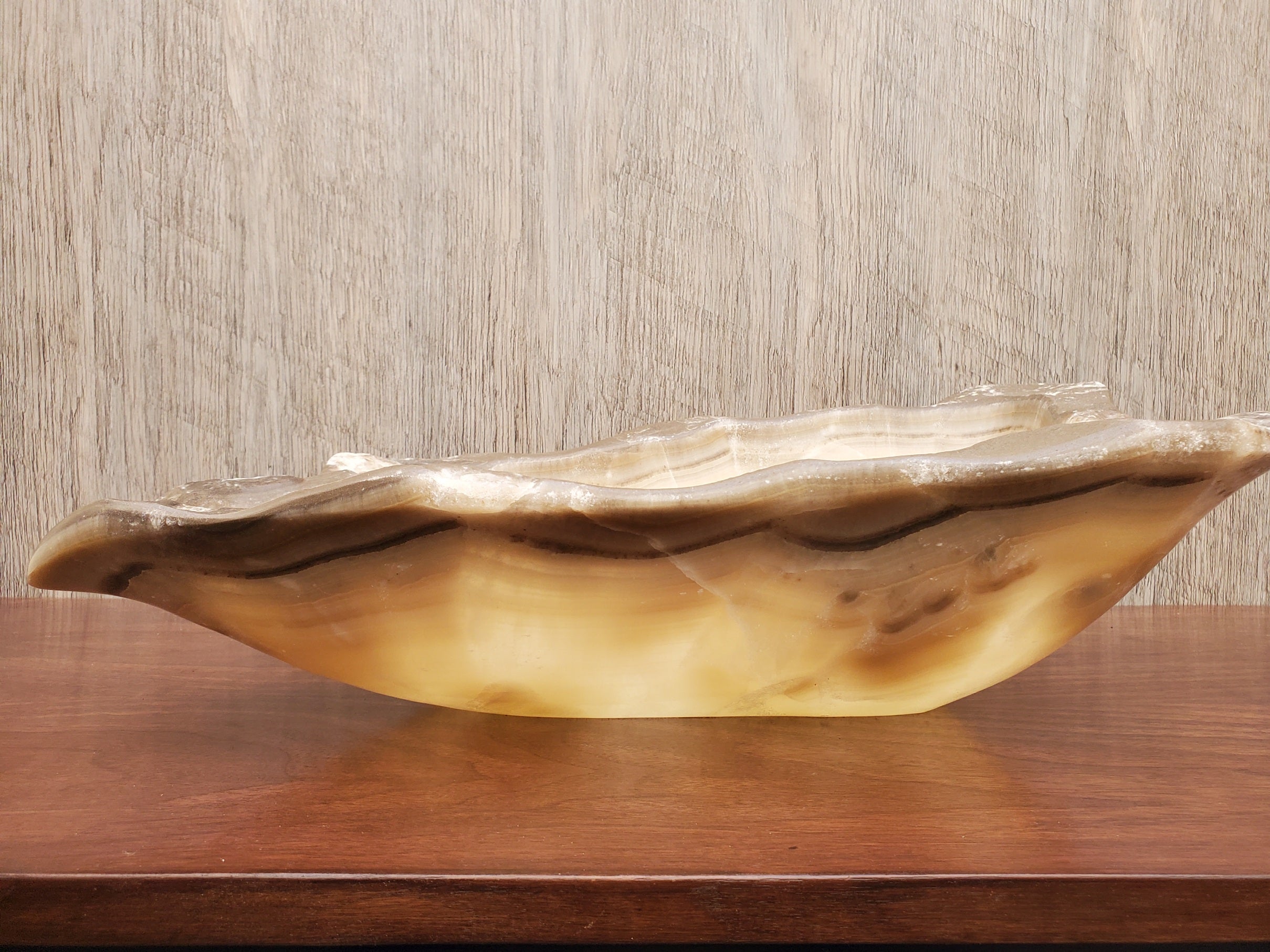 S23_11 Onyx Stone Vessel Bathroom Sink - 18.5 x 12 inch