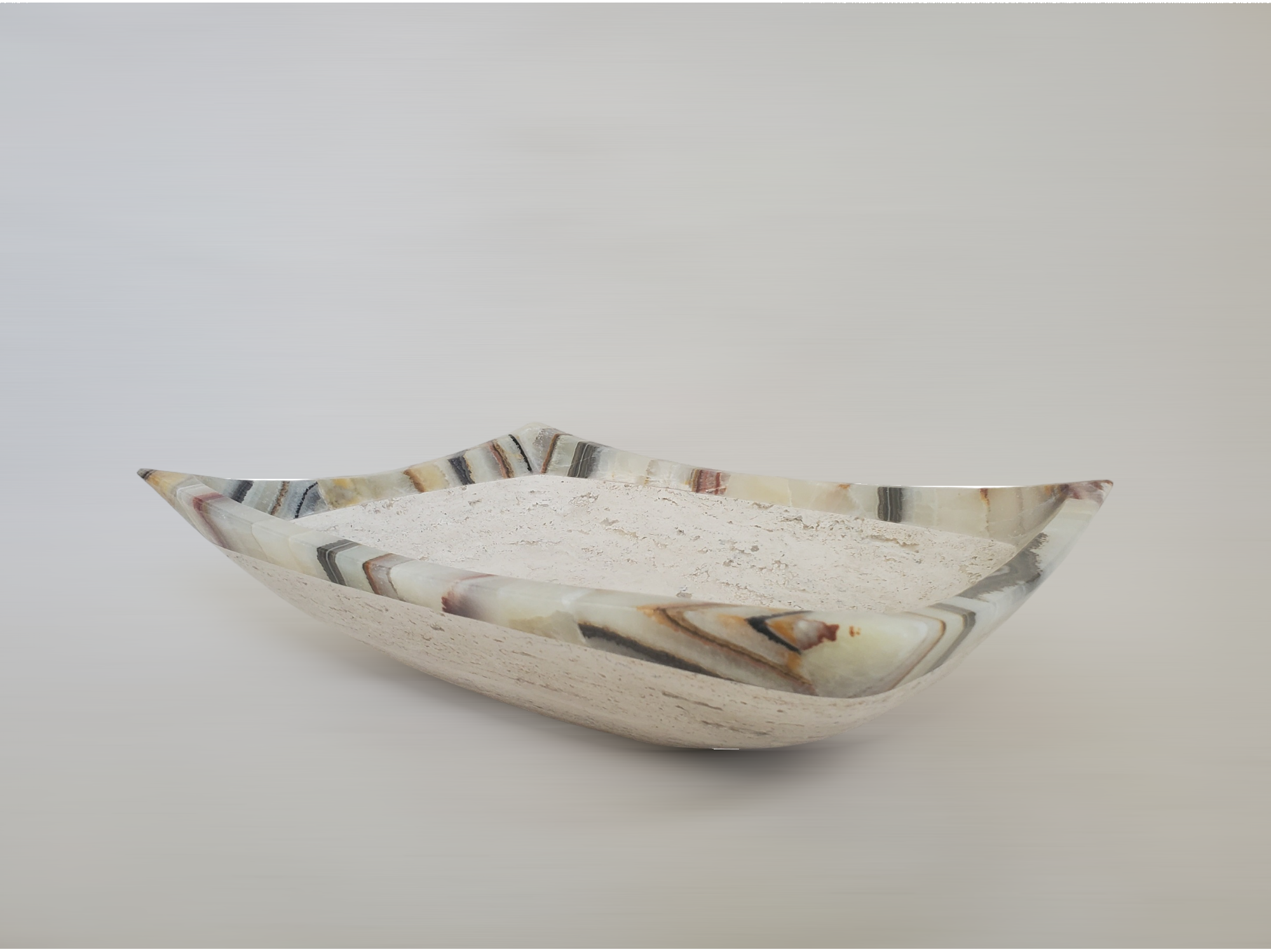S21_20 Onyx Stone Bathroom Vessel Sink - 15.5 x 11.5 inch