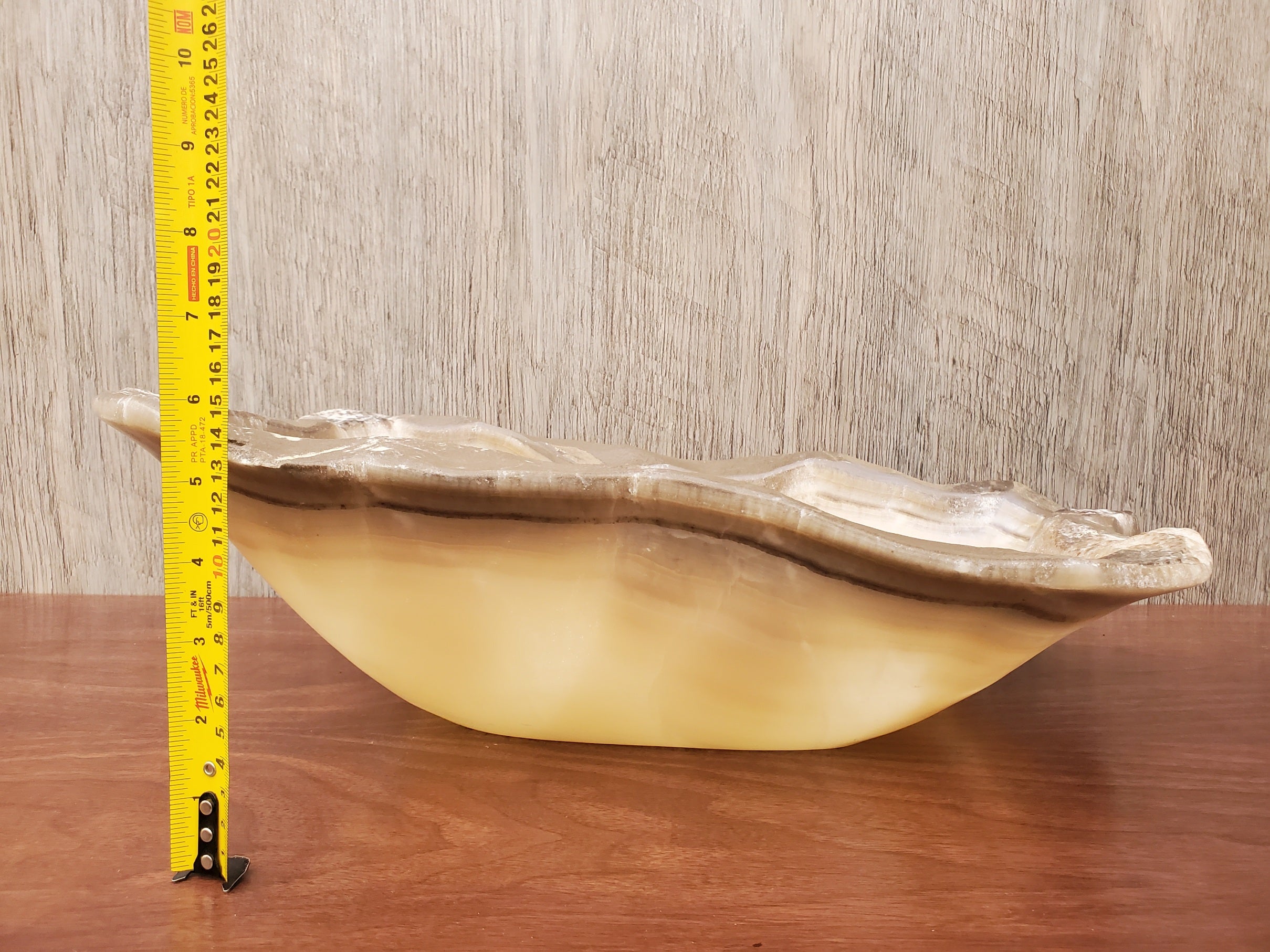 S23_11 Onyx Stone Vessel Bathroom Sink - 18.5 x 12 inch