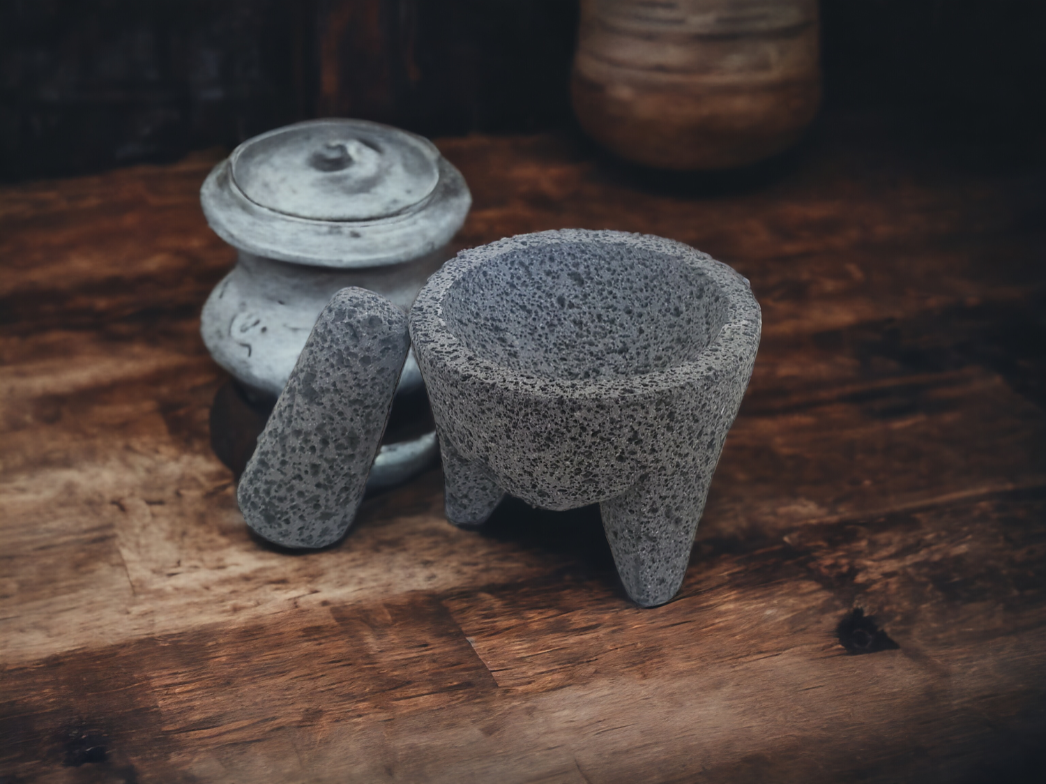 Mini Molcajete - Lava Stone - 4 Inch Molcajete Accessories Kitchen & Dining Molcajete