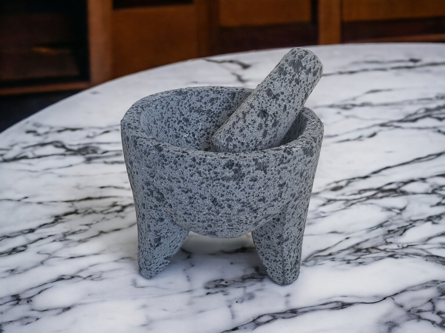 Middle Molcajete - Lava Stone - 5 Inch Molcajete Accessories Kitchen & Dining Molcajete