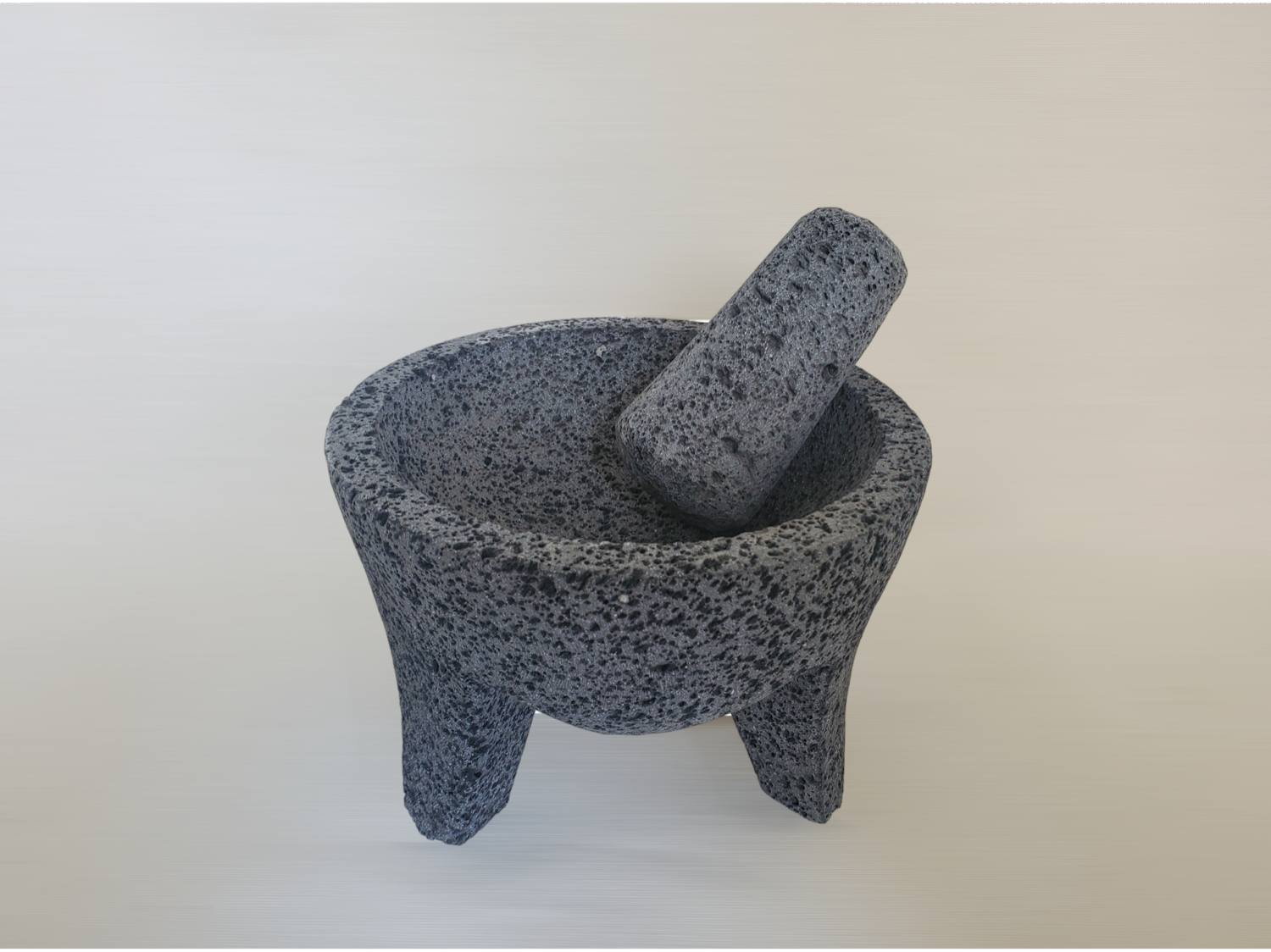 Classic Bowl & Pestle - Lava Stone - 7 Inch - Authentic Mexican Molcajete! Molcajete Accessories Featured Kitchen & Dining Molcajete