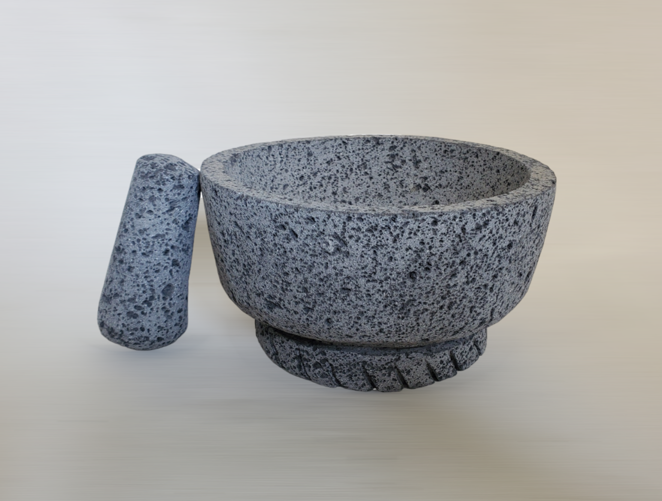 Sculpted Molcajete - Lava Stone - 8 Inch Molcajete Accessories Kitchen & Dining Molcajete