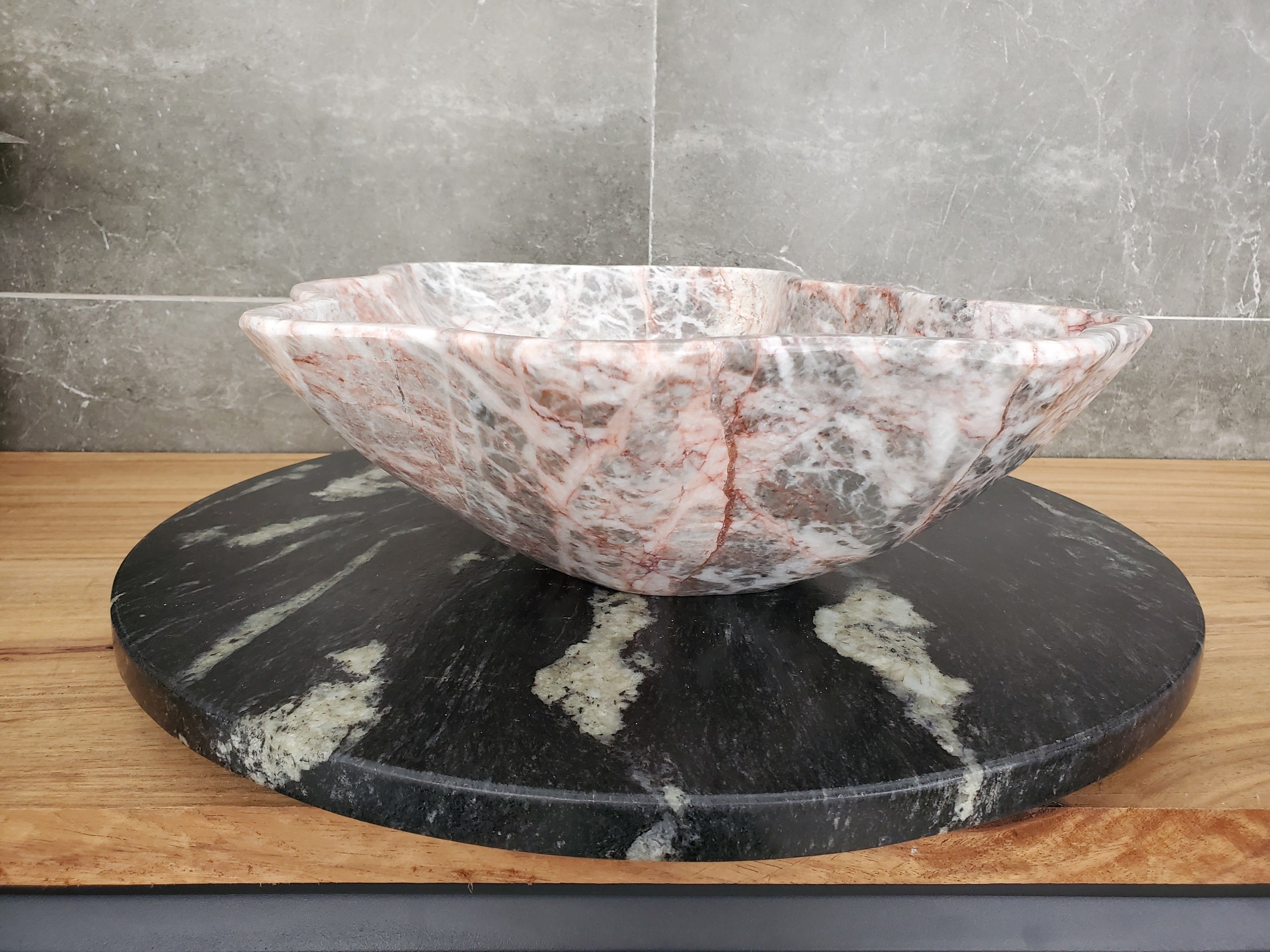 S31_27 Marble Vessel Bathroom Sink - 16.5 x 13.5 inch