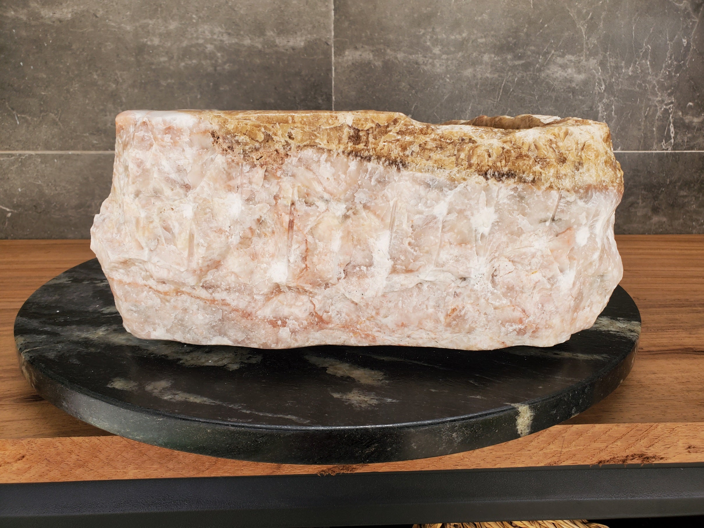 S33_07 Onyx Vessel Bathroom Sink - 16 x 12 inch