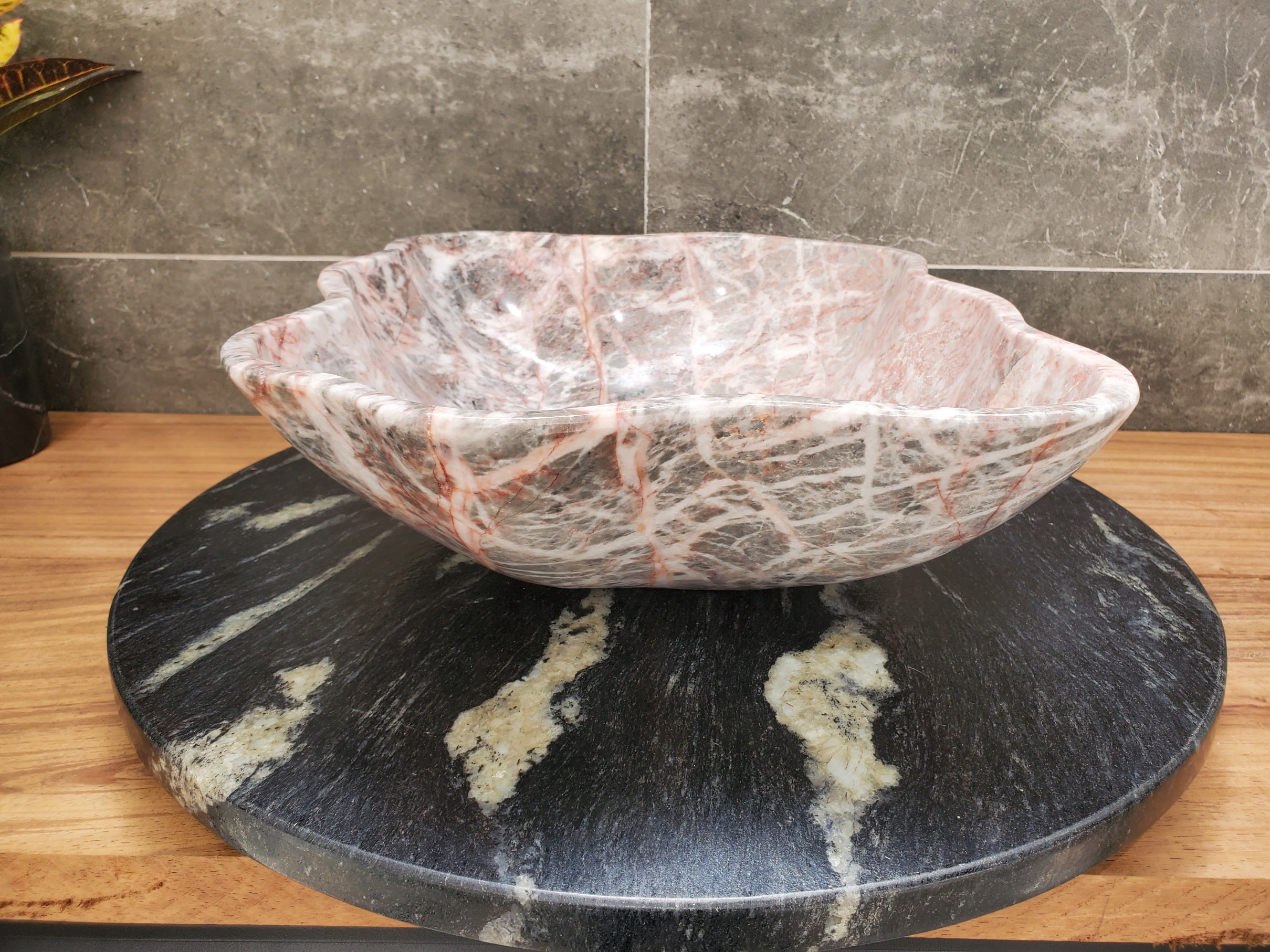 S31_50 Marble Vessel Bathroom Sink - 15 x 13 inch