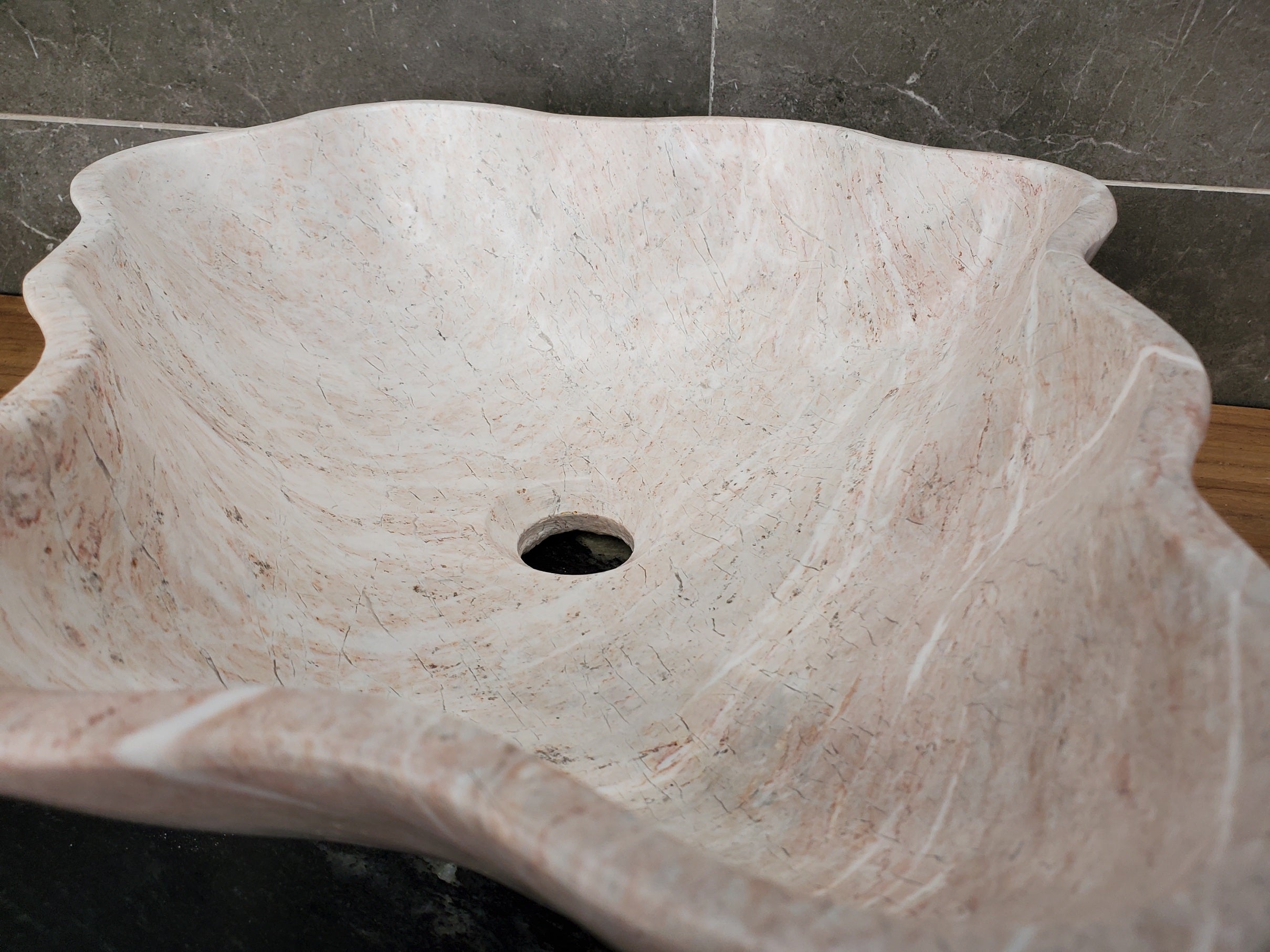 S31_26 Marble Vessel Bathroom Sink - 19 x 14 inch