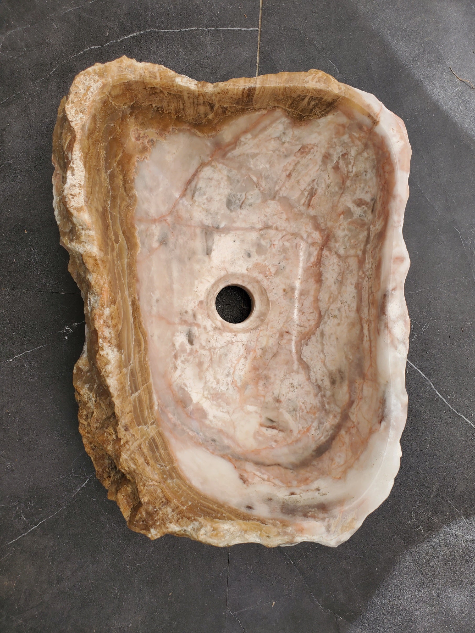 S33_07 Marble Vessel Bathroom Sink