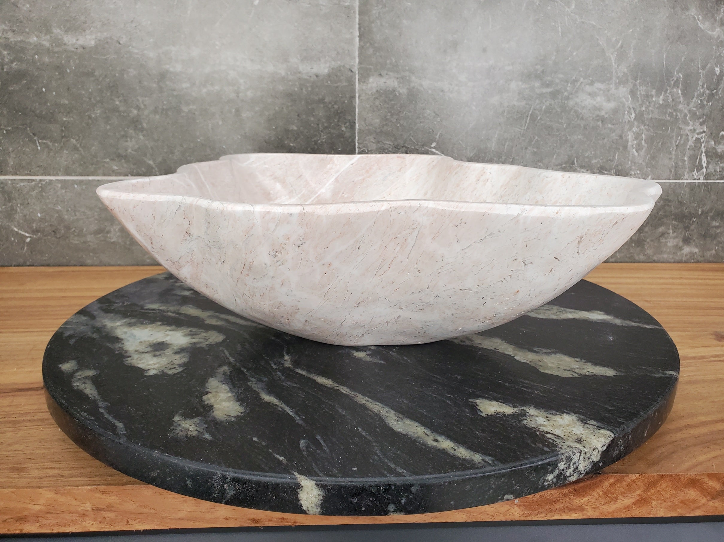 S31_26 Marble Vessel Bathroom Sink - 19 x 14 inch