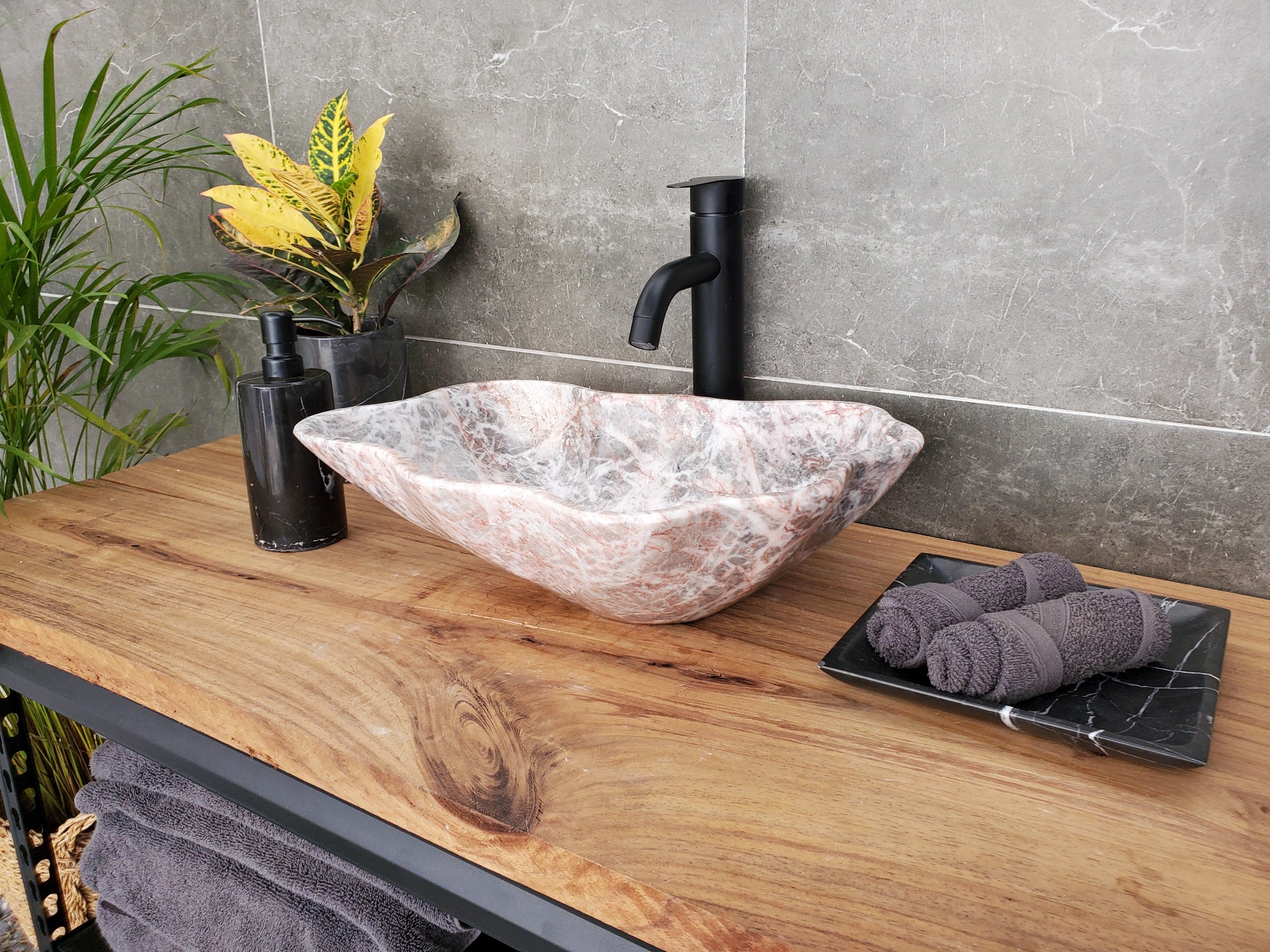 S31_27 Marble Vessel Bathroom Sink