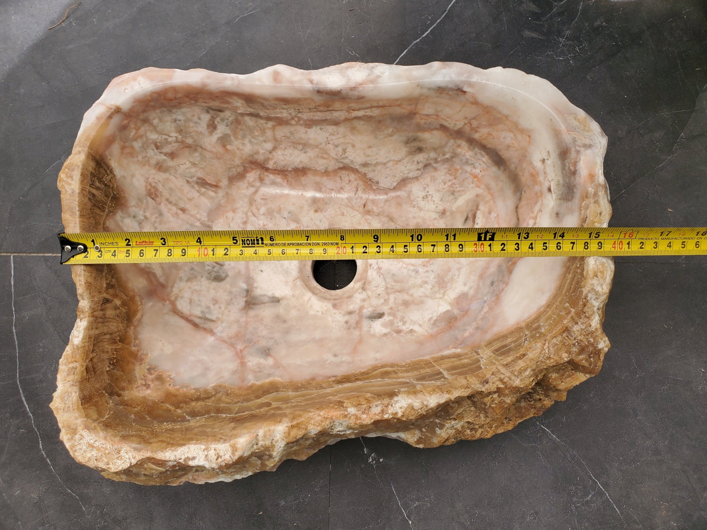 S33_07 Onyx Vessel Bathroom Sink - 16 x 12 inch