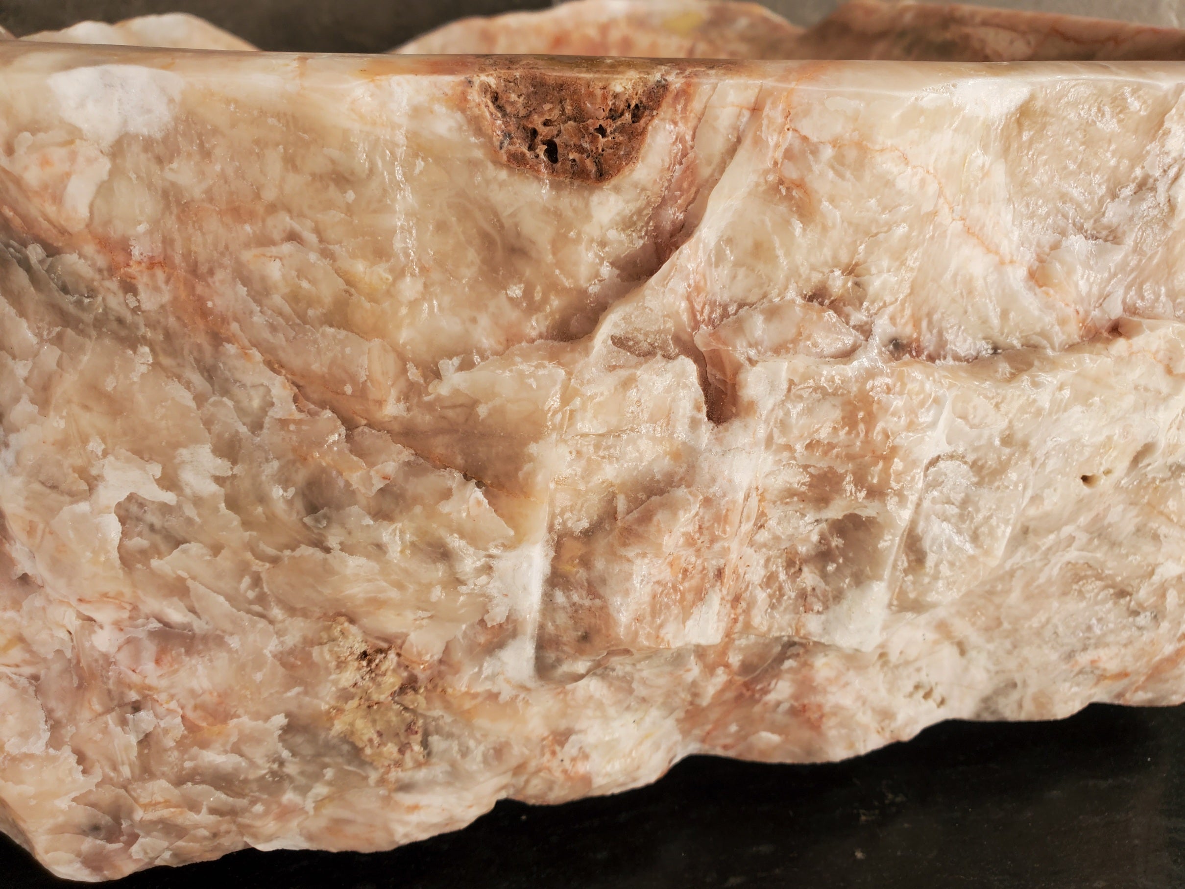 S34_06 Onyx Stone Vessel Sink - 16 x 12.5 inch