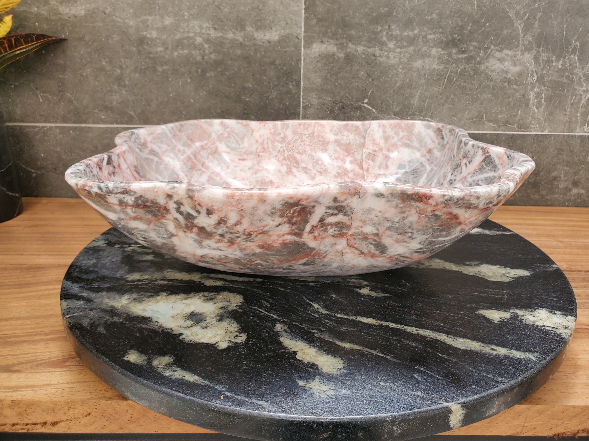S31_50 Marble Vessel Bathroom Sink - 15 x 13 inch