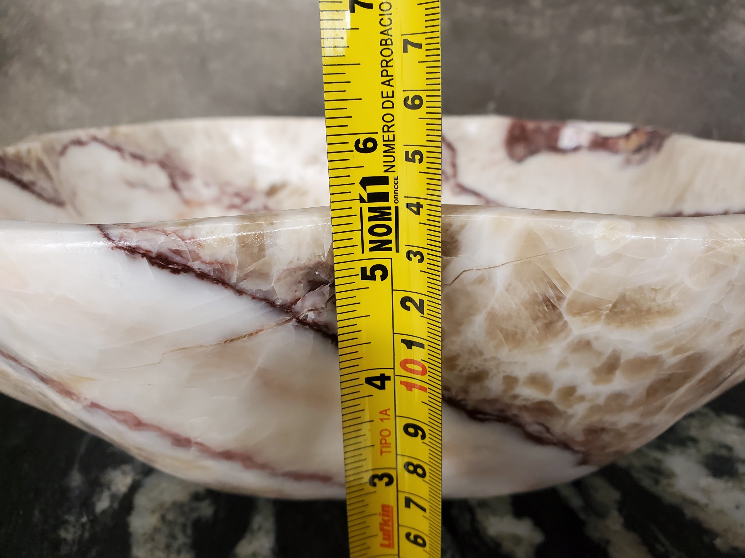 S33_40 Onyx Stone Vessel Bathroom Sink