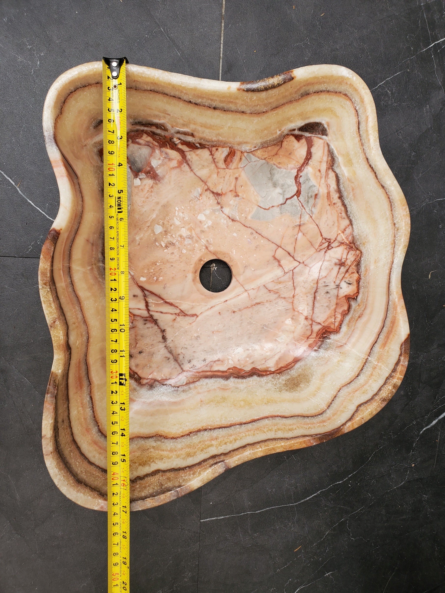 S33_37 Onyx Bathroom Vessel Sink - 17 x 14.5 inch