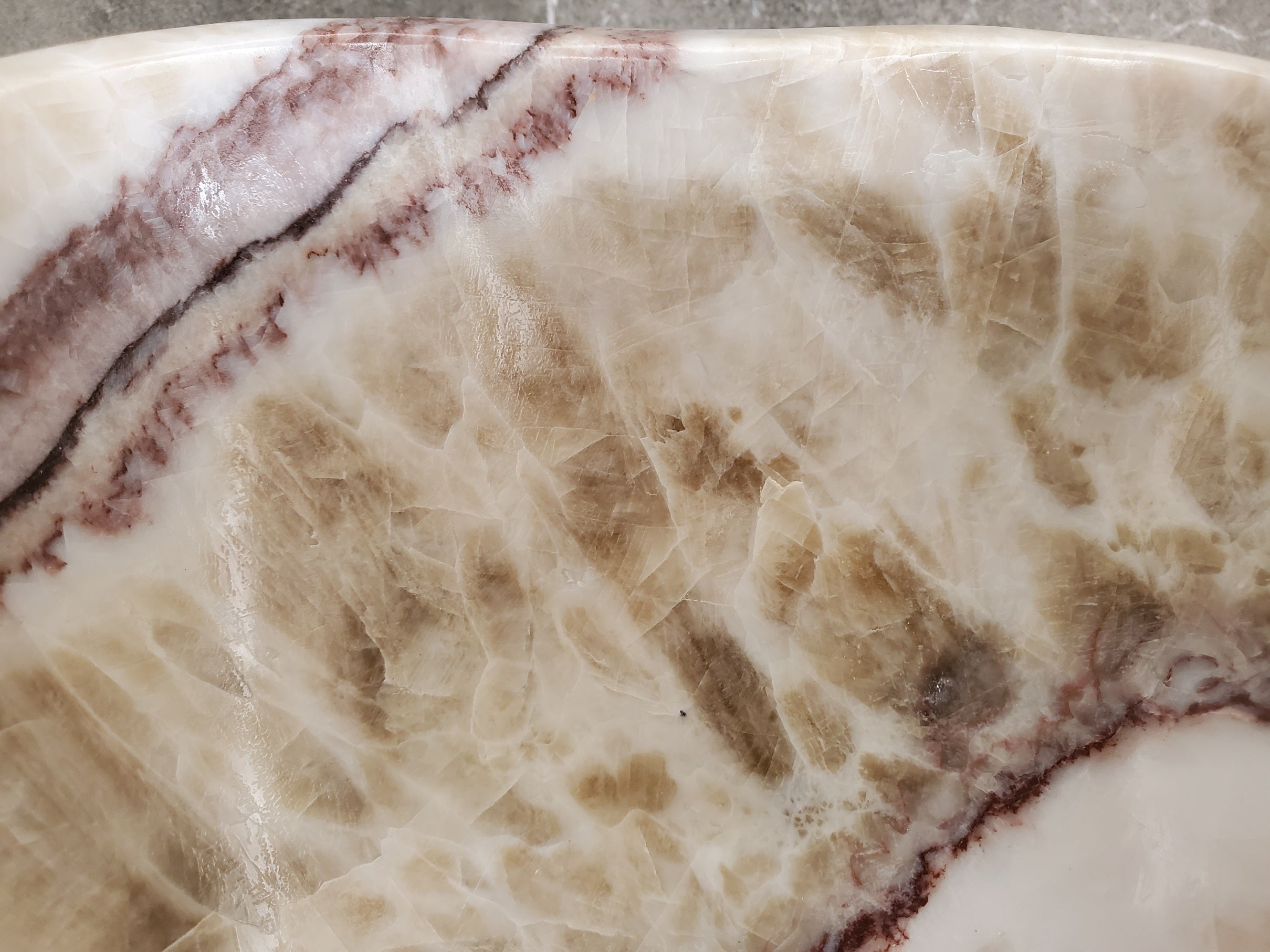 S33_40 Onyx Stone Vessel Bathroom Sink - 17 x 13 inch