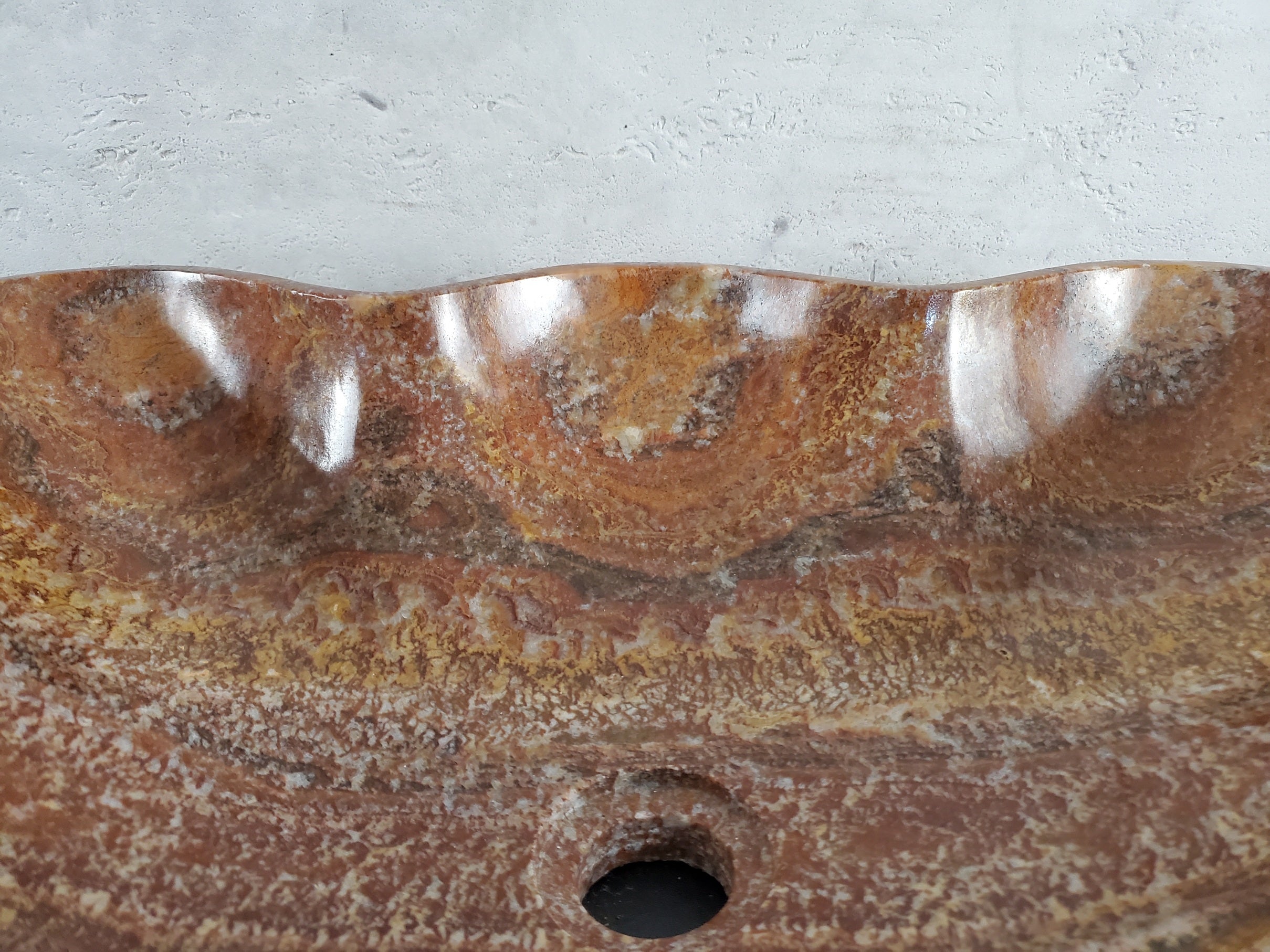 S27_11 Onyx Stone Vessel Bathroom Sink - 21 x 15.5 inch