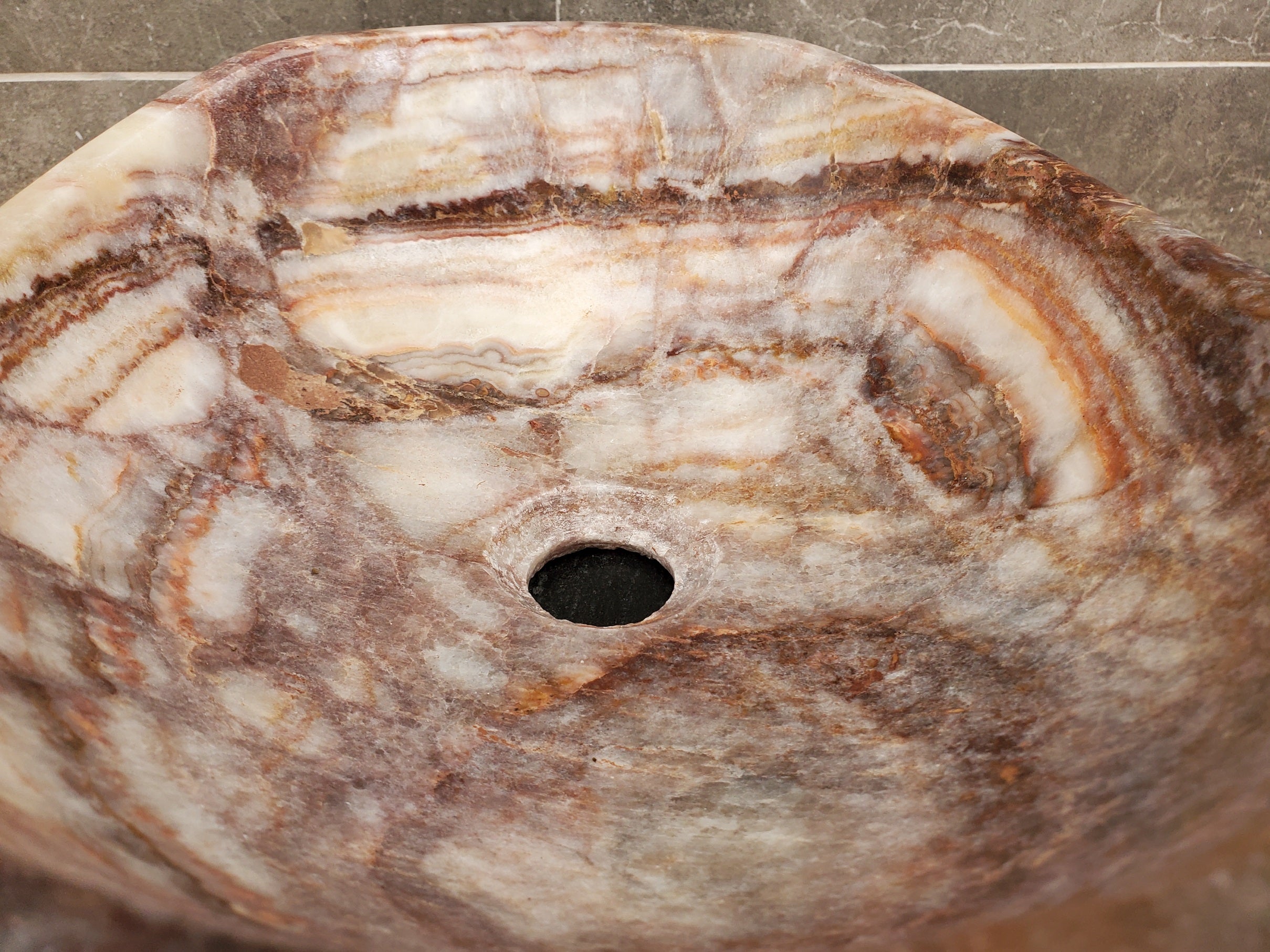 S31_10 Serpentine Onyx Stone Vessel Sink