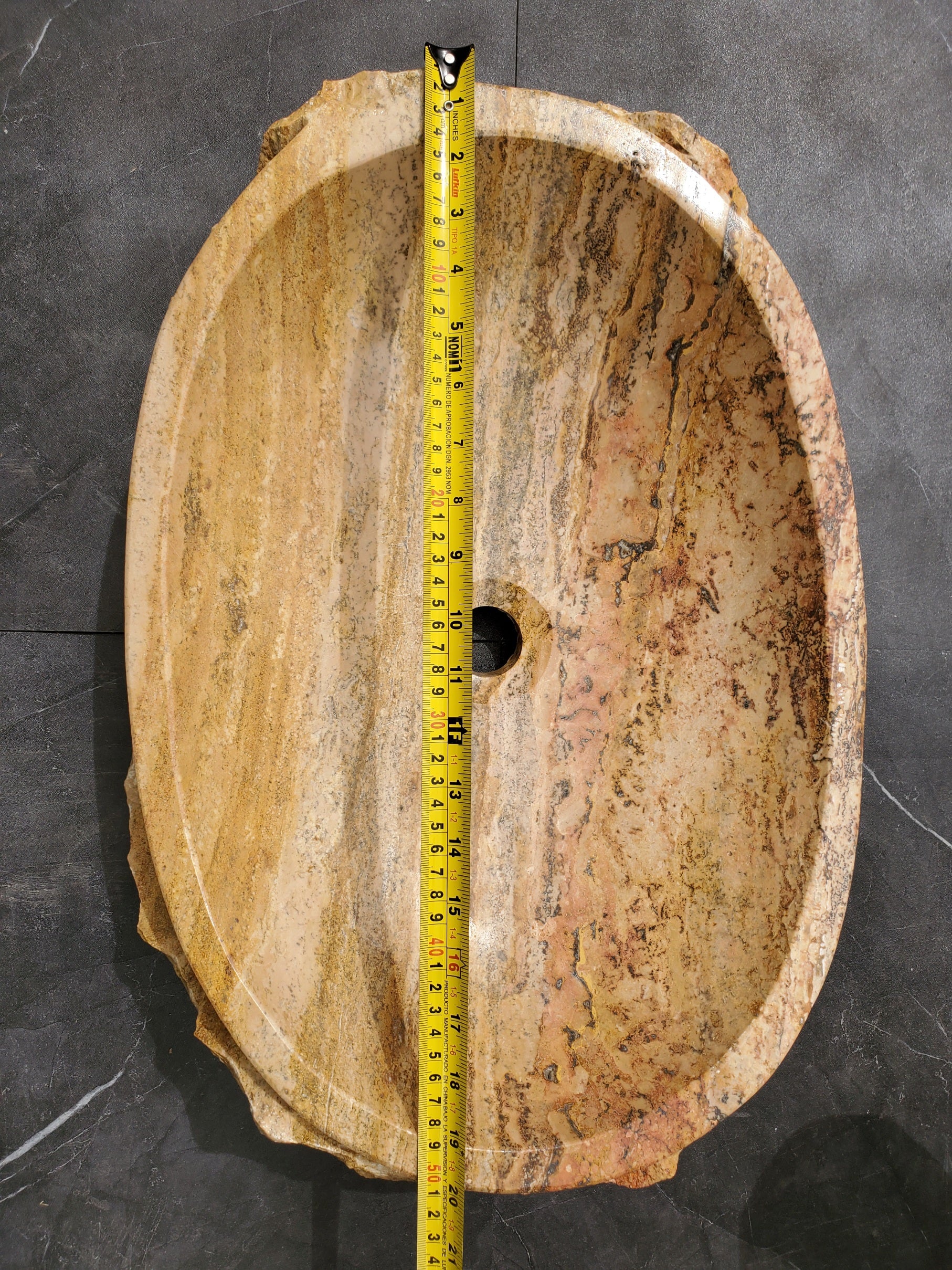 SET3164 Oval Marble Stone Vessel Sink (Set of 2)