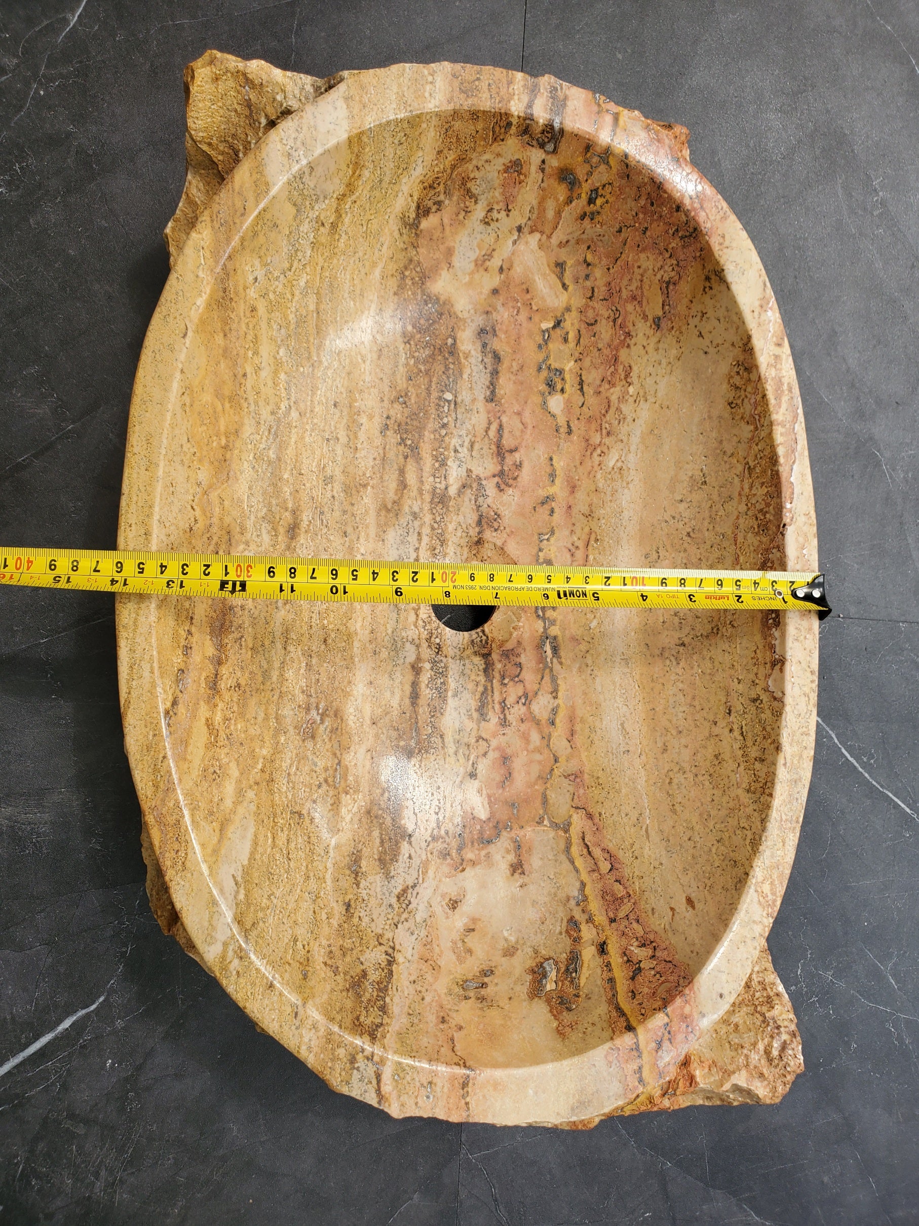 SET3164 Oval Marble Stone Vessel Sink (Set of 2)