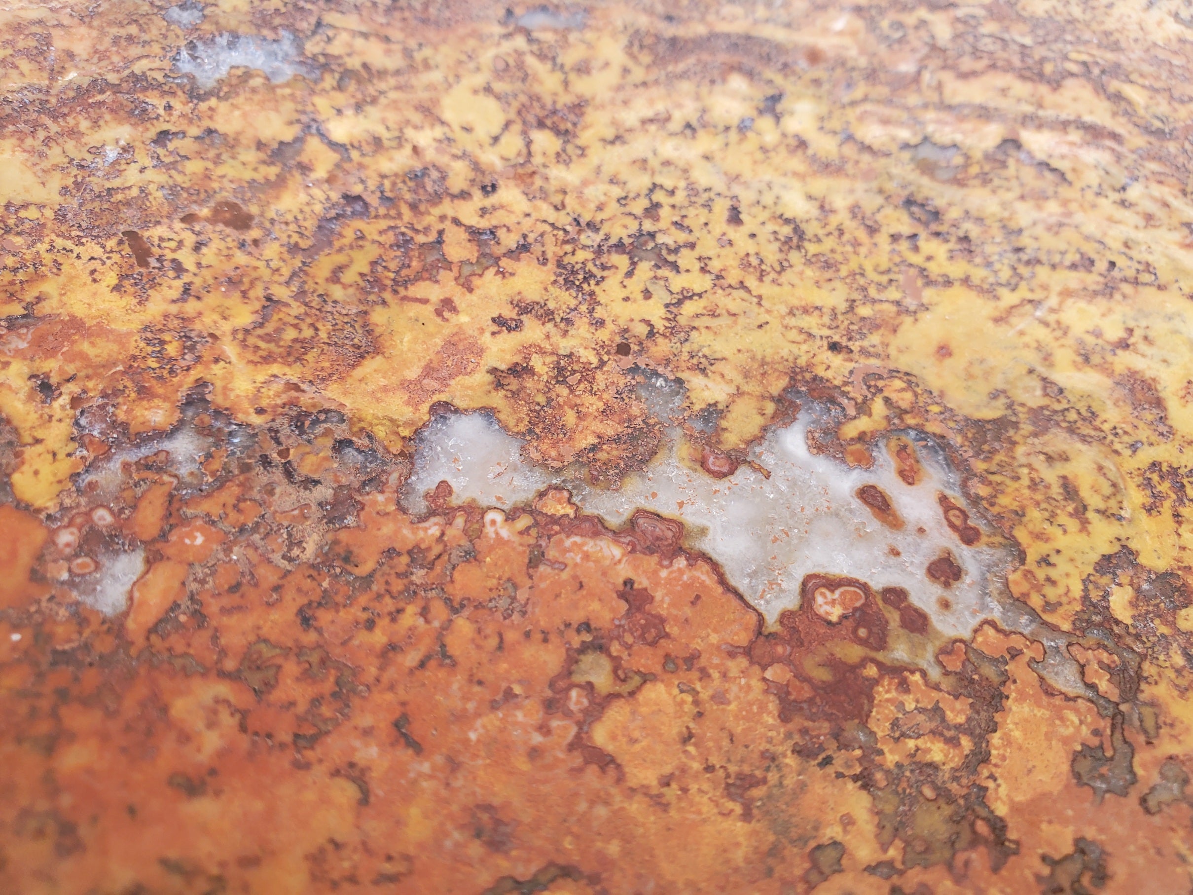 S29_14 Red Travertine Stone Vessel Bathroom Sink - Round